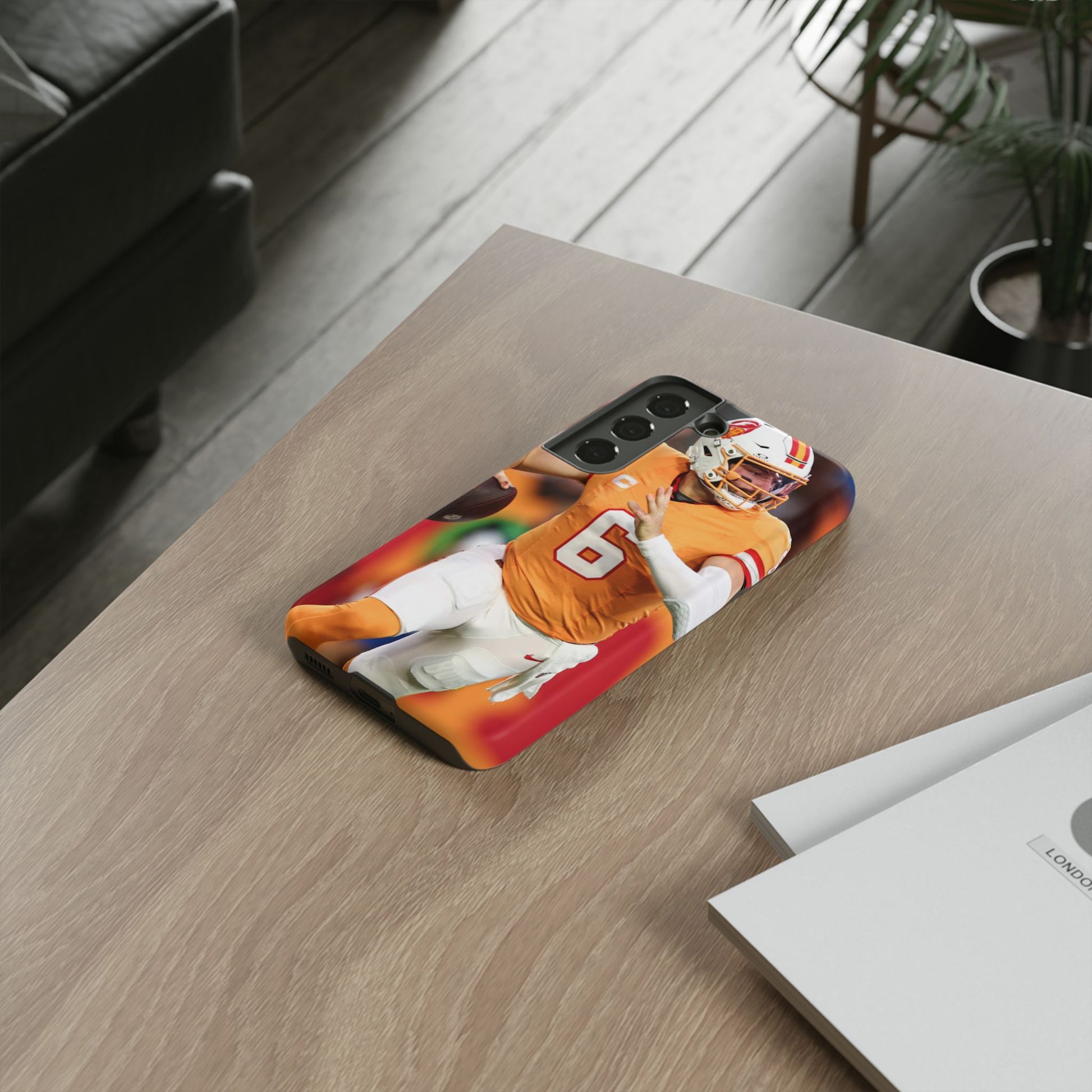 Tampa Bay Buccaneers Baker Mayfield Football Tough Cases for iPhones, Samsung, and Pixel