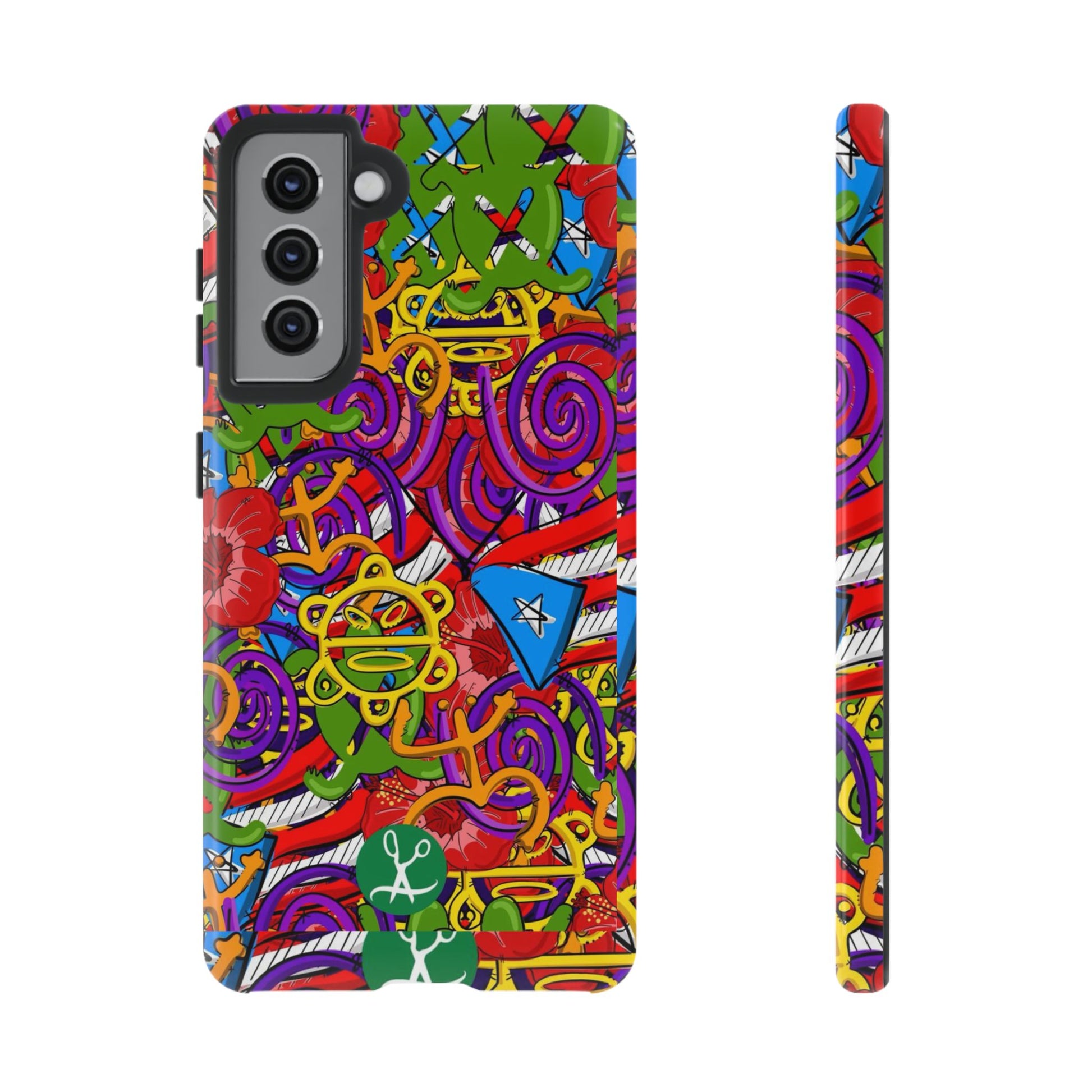 Puerto Rico Taino Tribal Art Tough Cases for iPhones, Samsung, and Pixel