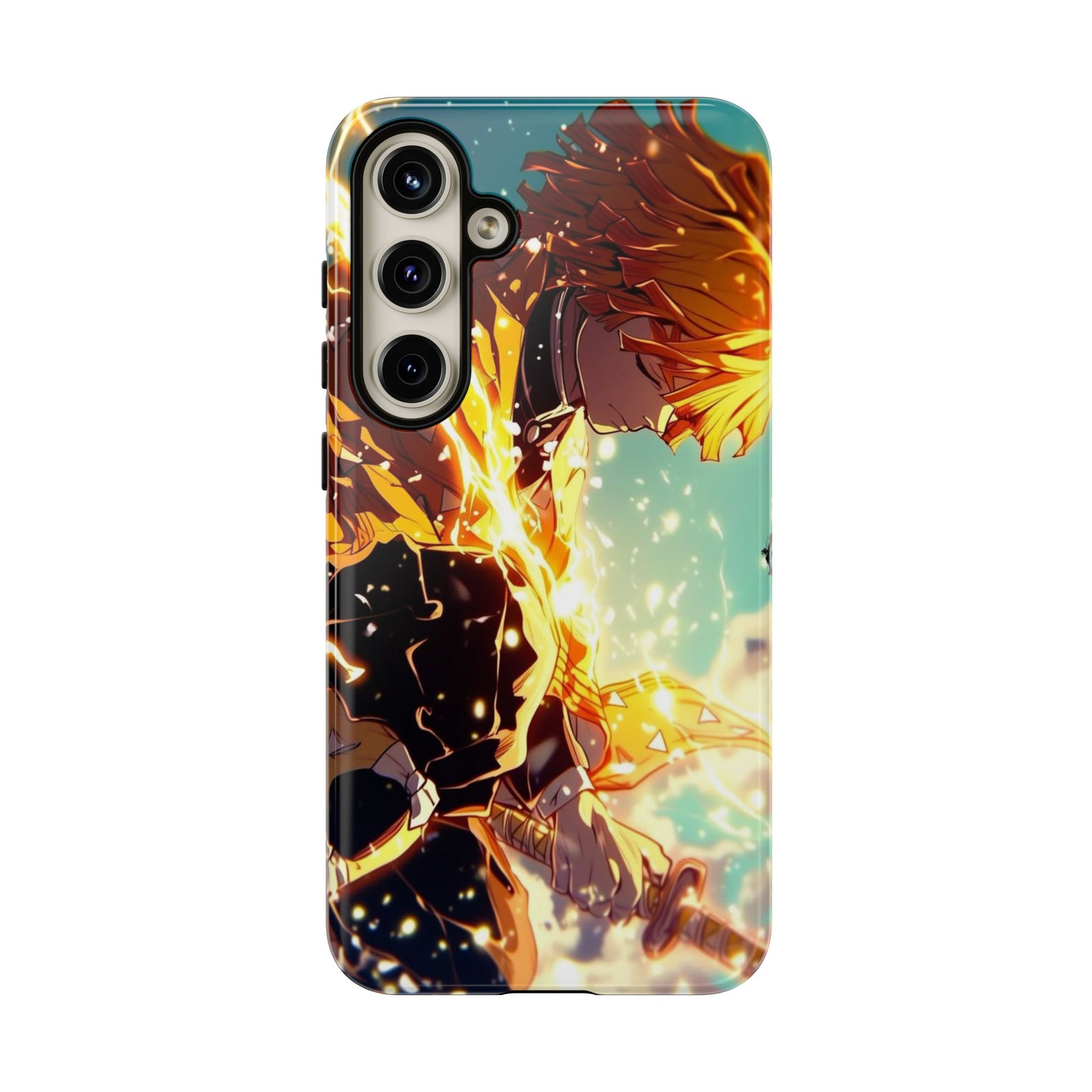 Demon Slayer Zenitsu Anime Theme Phone Case, Tough Cases for iPhones, Samsung, and Pixel