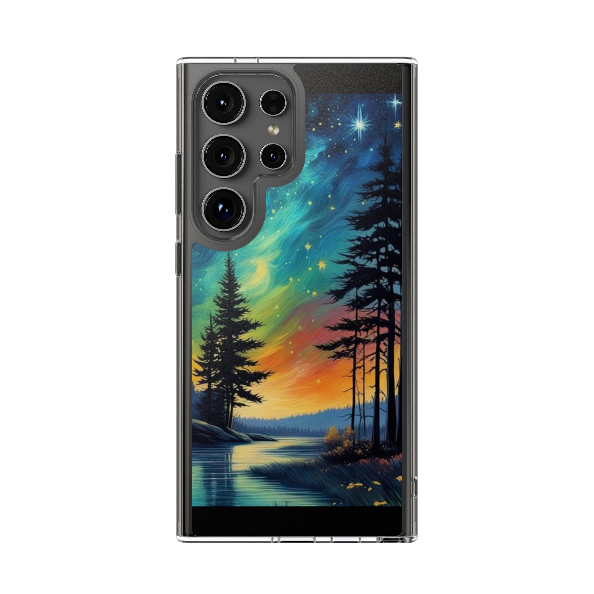 Starry Night Style Forest Art Iphone, Samsung case