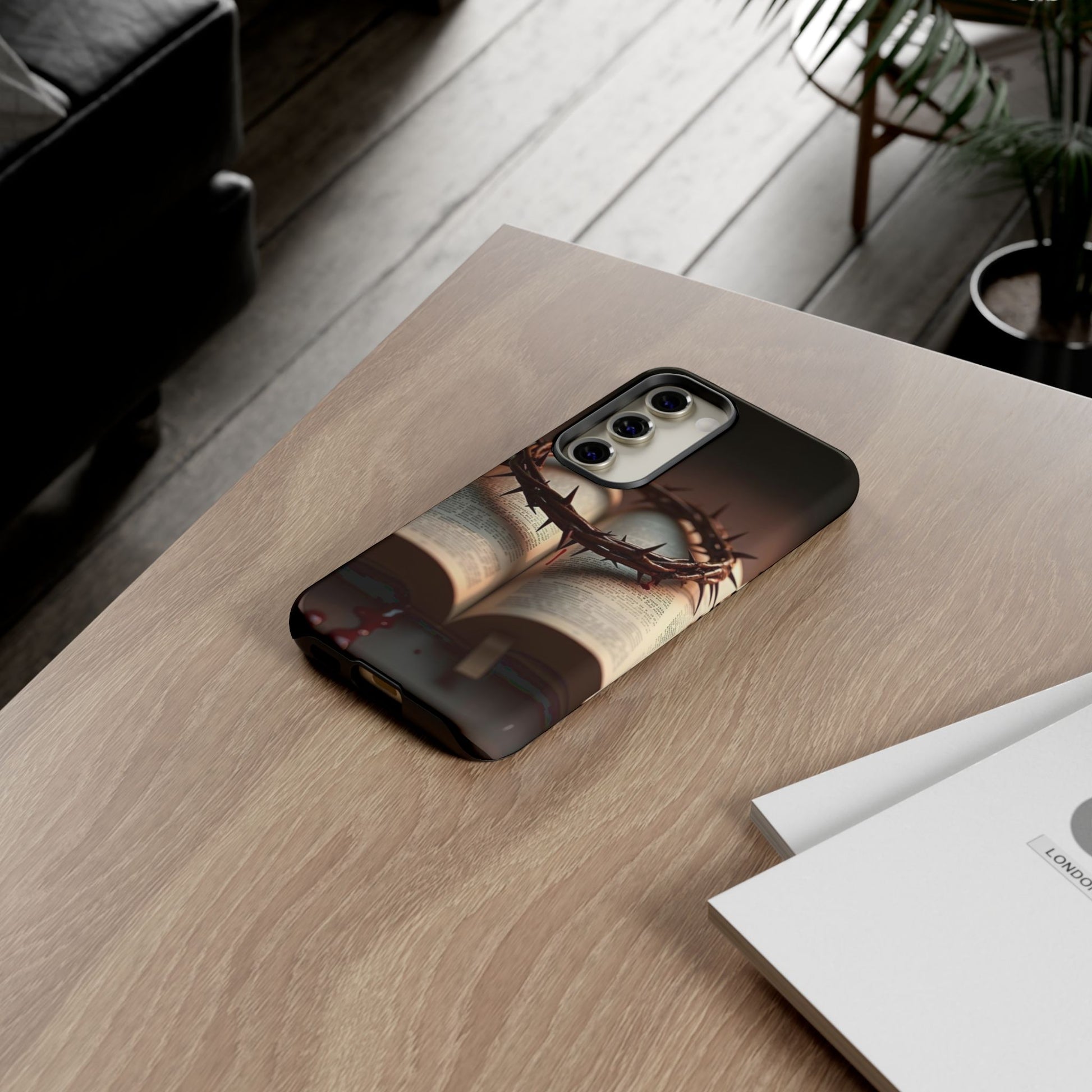 Crown of Thorns and Bible Christian Tough Cases for iPhones, Samsung, and Pixel