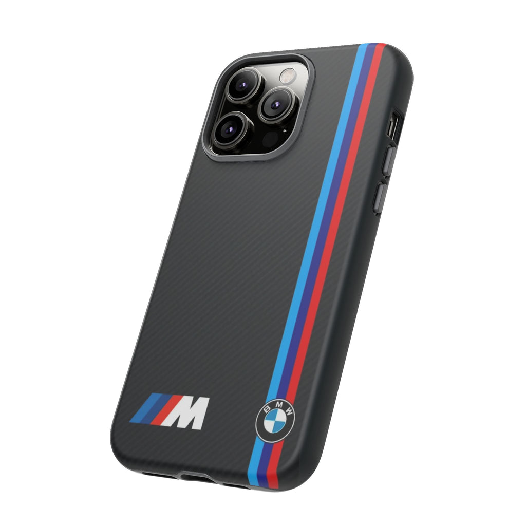 BMW M Stripes Carbon Fiber Design Tough Cases for iPhones, Samsung, and Pixel