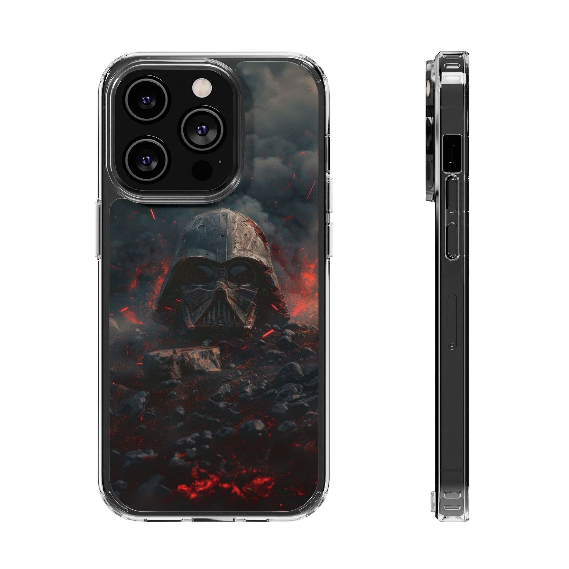 Space Battle Damaged Helmet Clear Case for Space movie fans