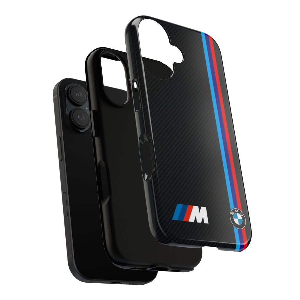 BMW M Stripes Carbon Fiber Design Tough Cases for iPhones, Samsung, and Pixel