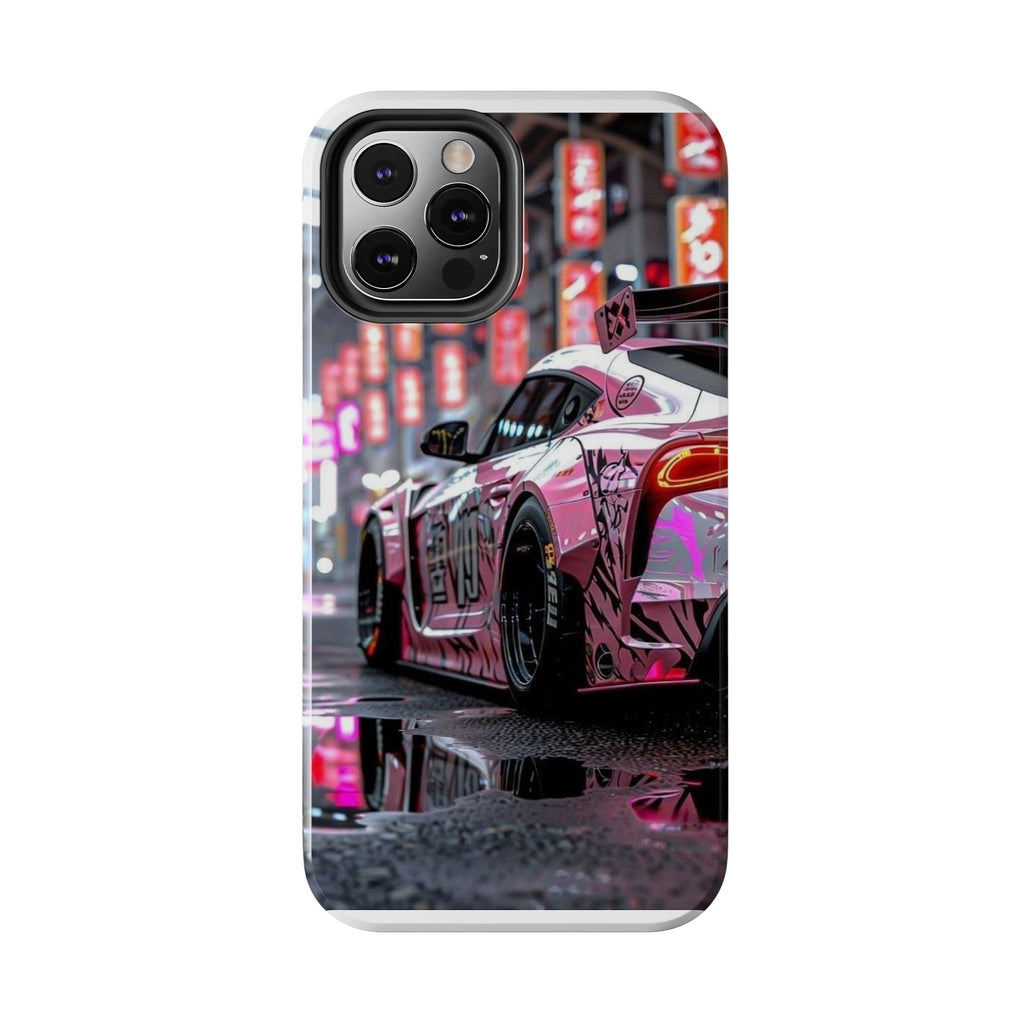 Pink Sports Car Tough Phone Cases for Iphones & Samsung Phones Durable