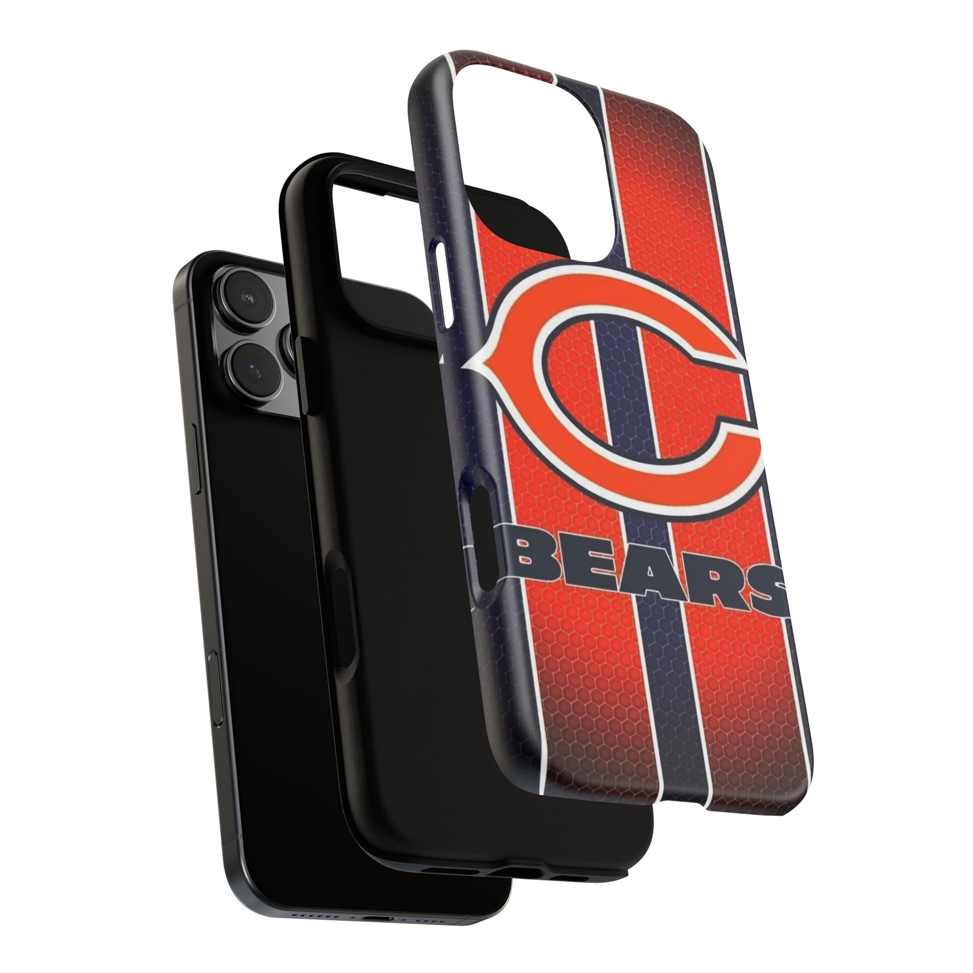 Chicago Bears Stripes Football Phone Case, Tough Cases for iPhones, Samsung, and Pixel