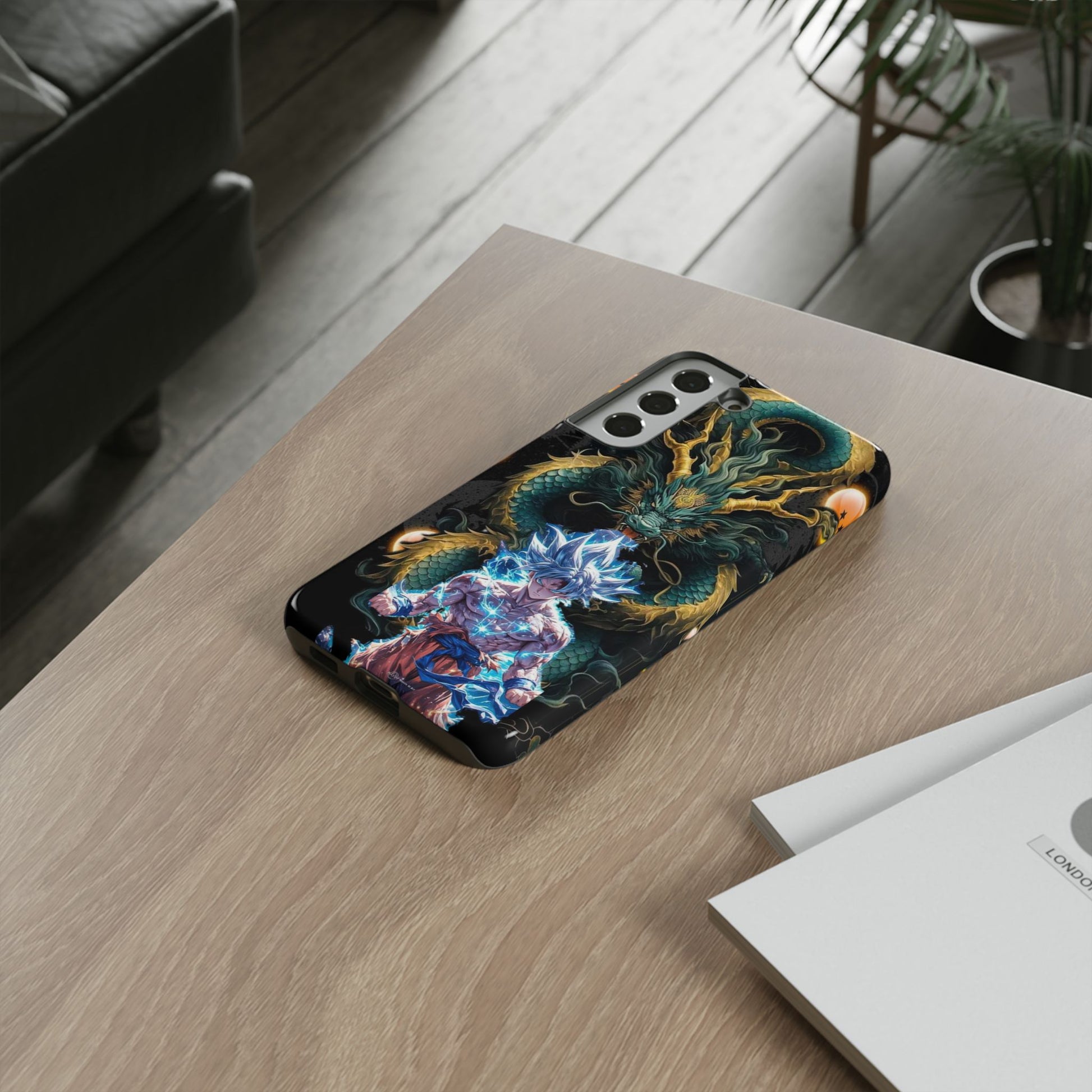 Anime Goku x Shenron Dragonball Z Tough Cases for iPhones, Samsung, and Pixel