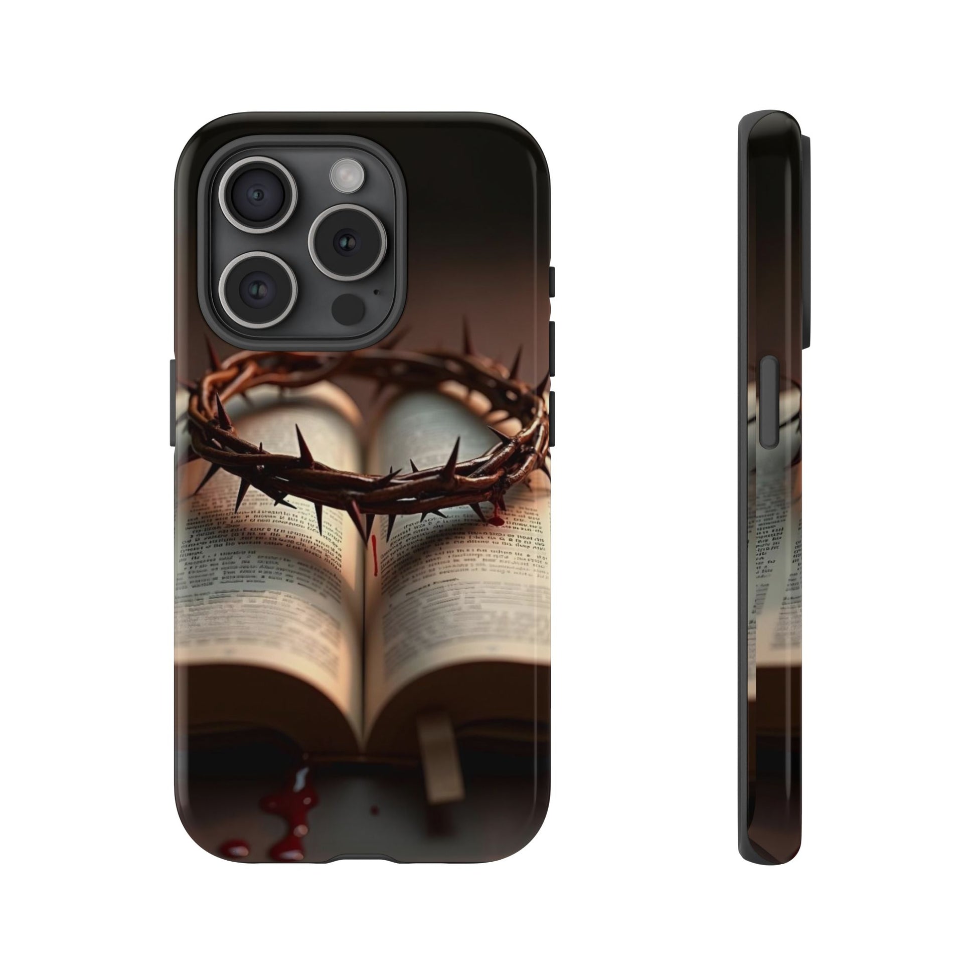 Crown of Thorns and Bible Christian Tough Cases for iPhones, Samsung, and Pixel