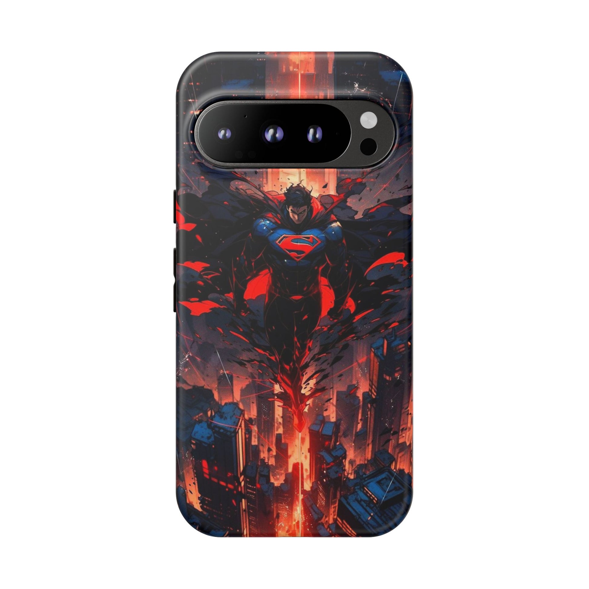 Anime Superman Tough Cases for iPhones, Samsung, and Pixel