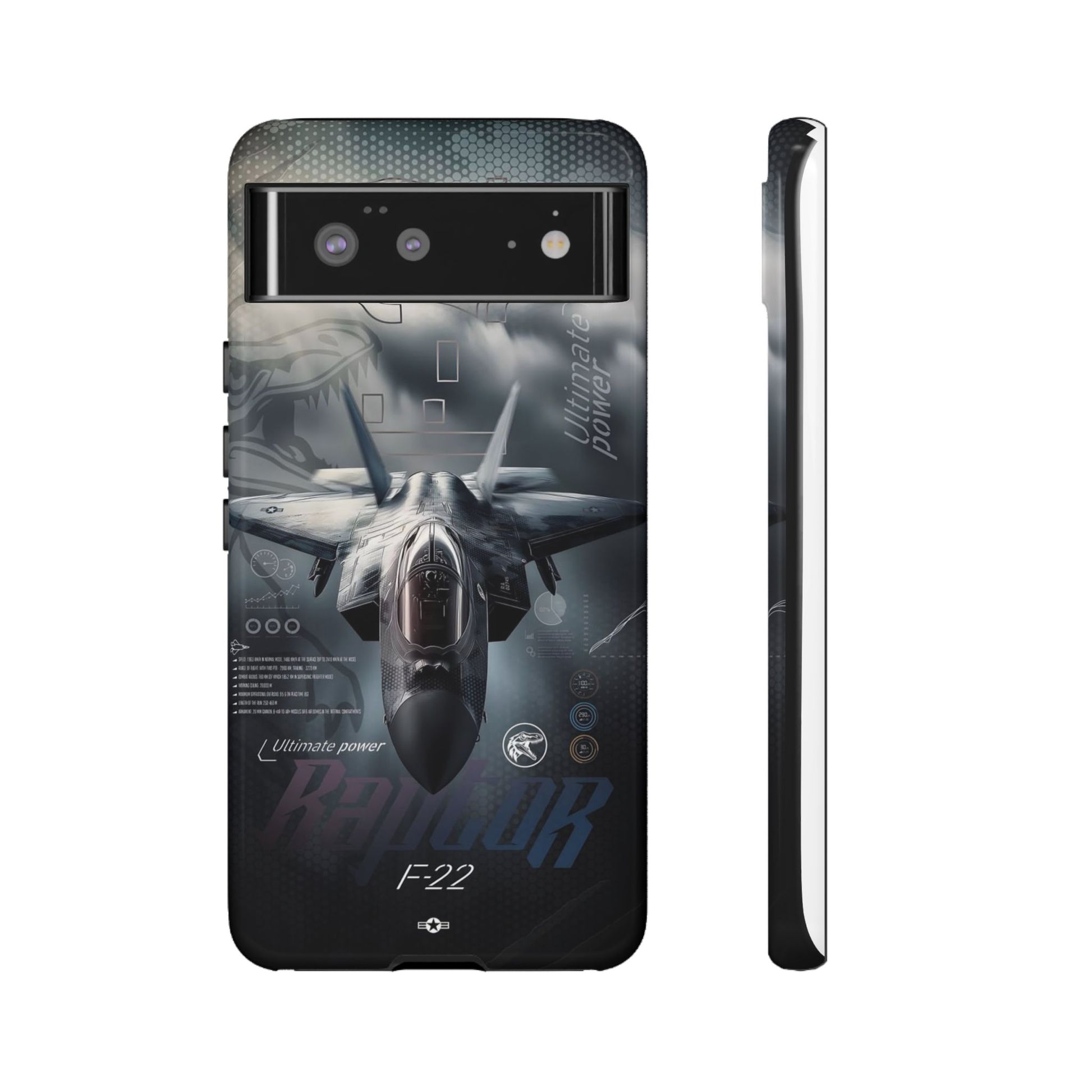 F-22 Raptor Fighter Jet Tough Cases for iPhones, Samsung, and Pixel