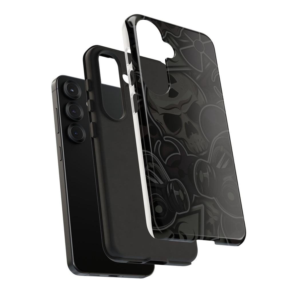 Tough Cases Phone Case, Edgy Skull Design Phone Cover, Gothic Cell Phone Shell