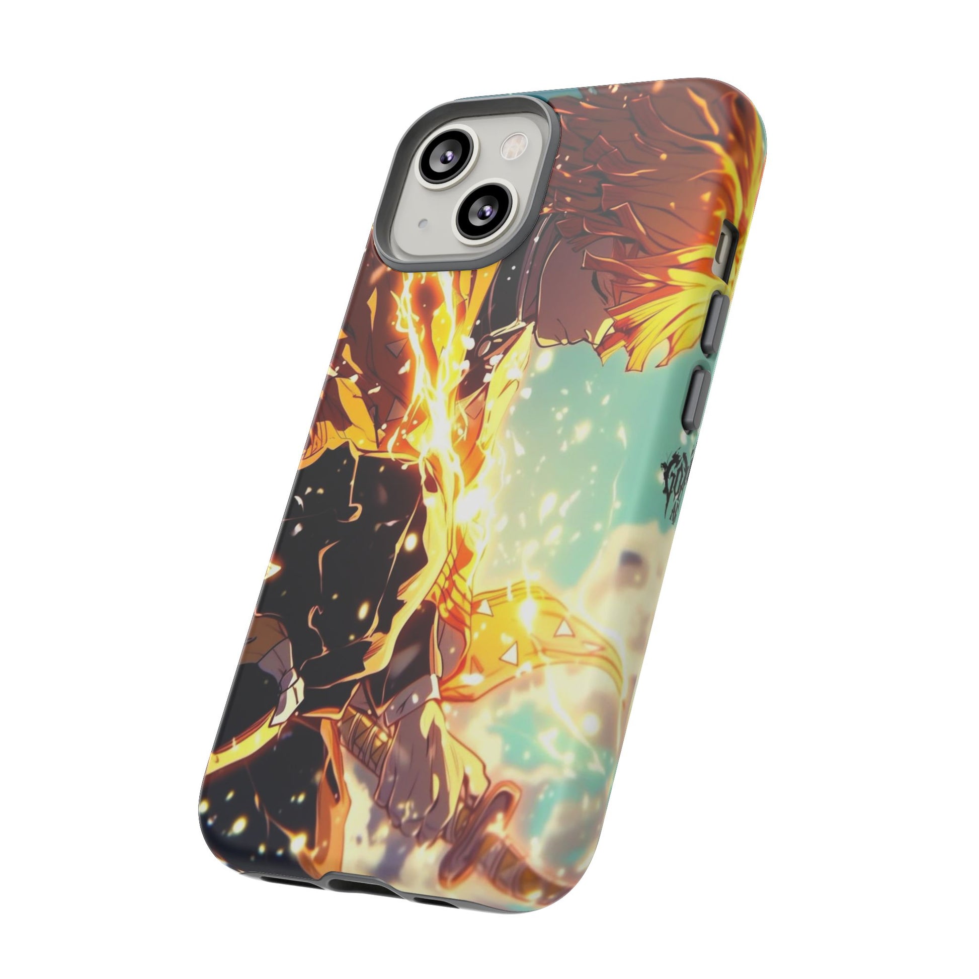 Demon Slayer Zenitsu Anime Theme Phone Case, Tough Cases for iPhones, Samsung, and Pixel