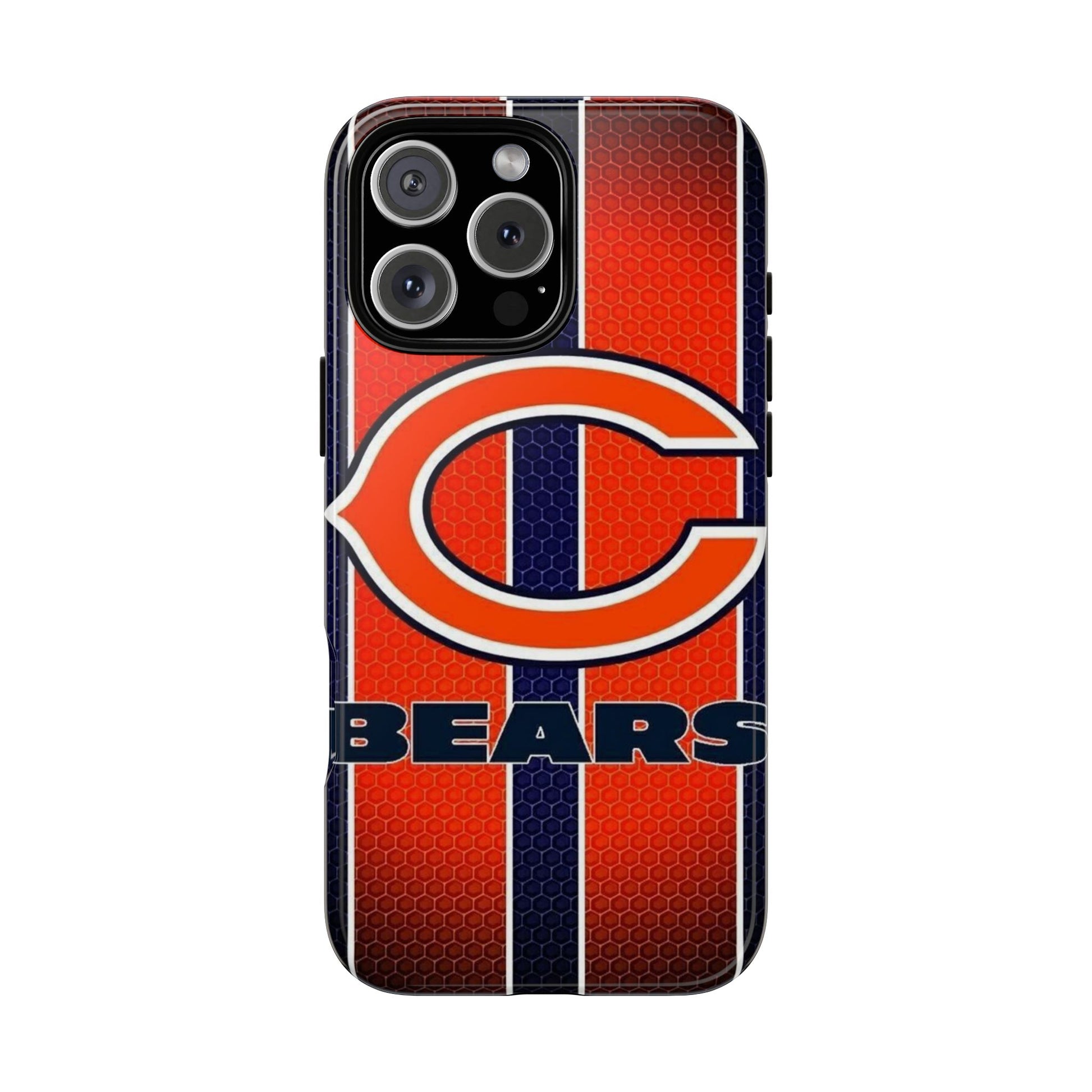 Chicago Bears Stripes Football Phone Case, Tough Cases for iPhones, Samsung, and Pixel