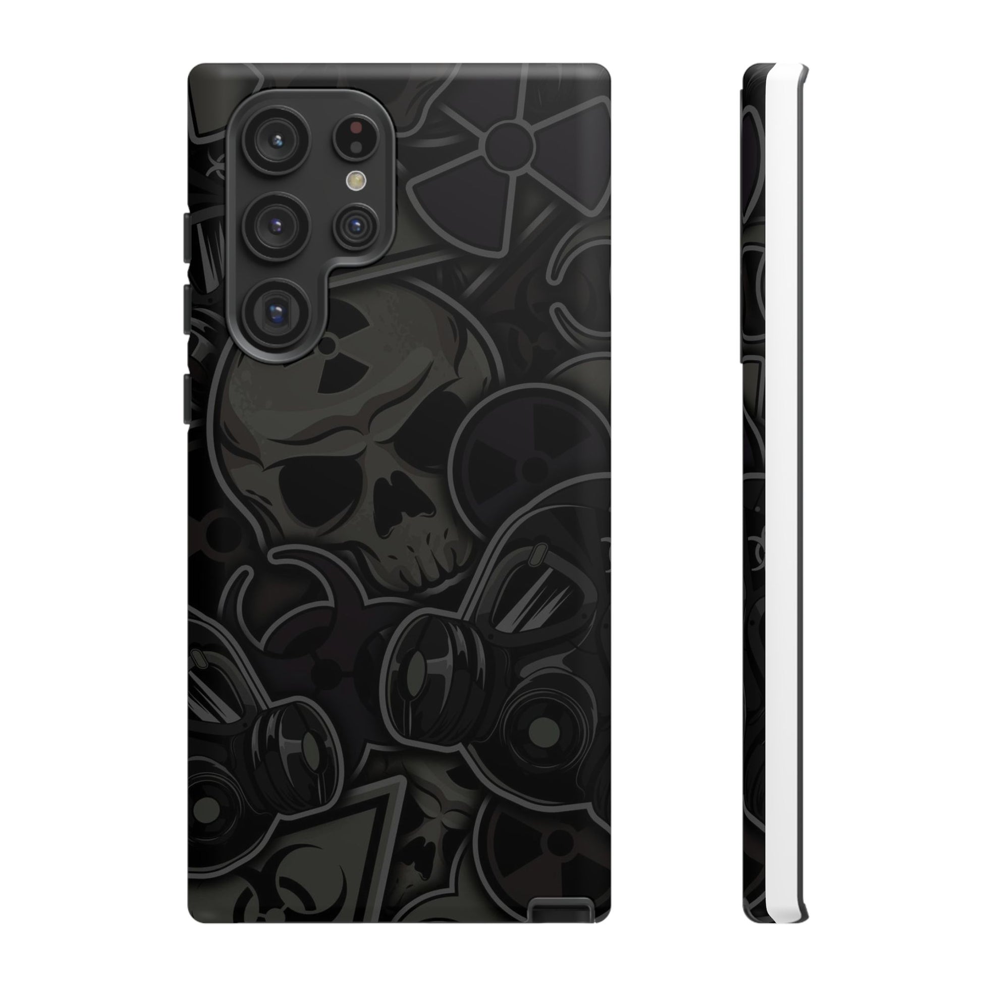 Tough Cases Phone Case, Edgy Skull Design Phone Cover, Gothic Cell Phone Shell