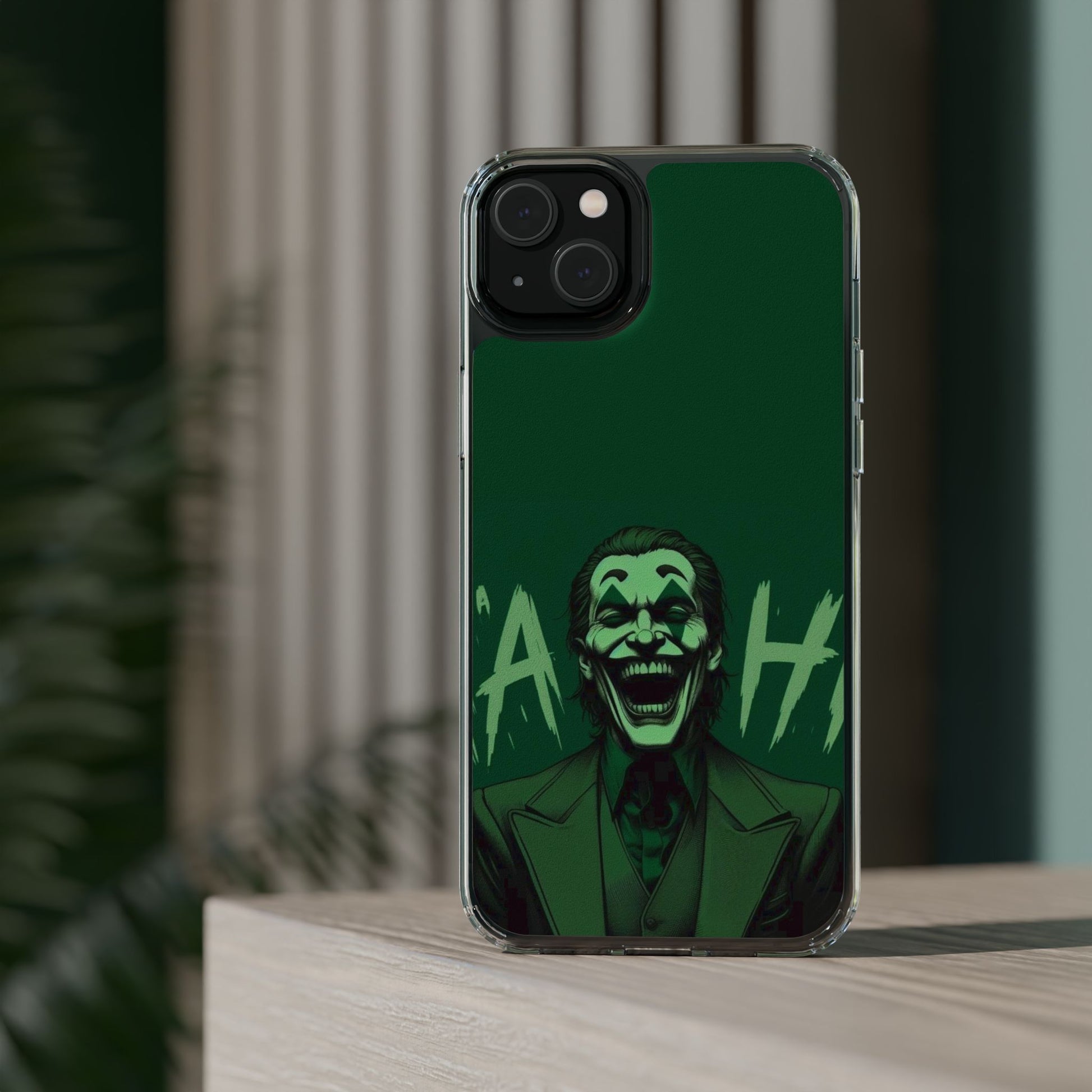 Phone Case, Comic book Inspired Design Joker Hahaha, Clear Phone Cover, Funny