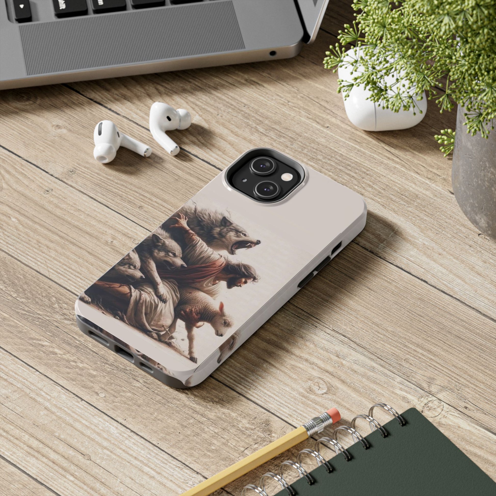 Jesus x Wolves Christian Themed Tough Phone Cases for Iphones & Samsung Phones