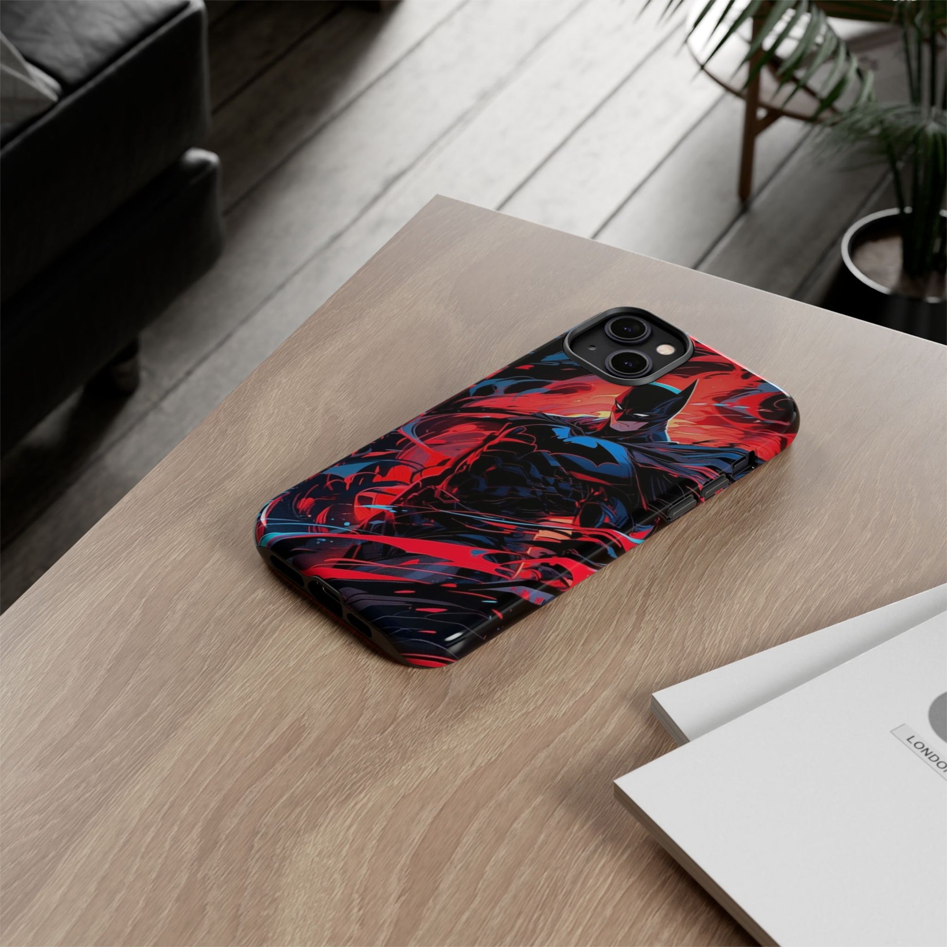 The Dark Knight Batman Art Tough Cases for iPhones, Samsung, and Pixel