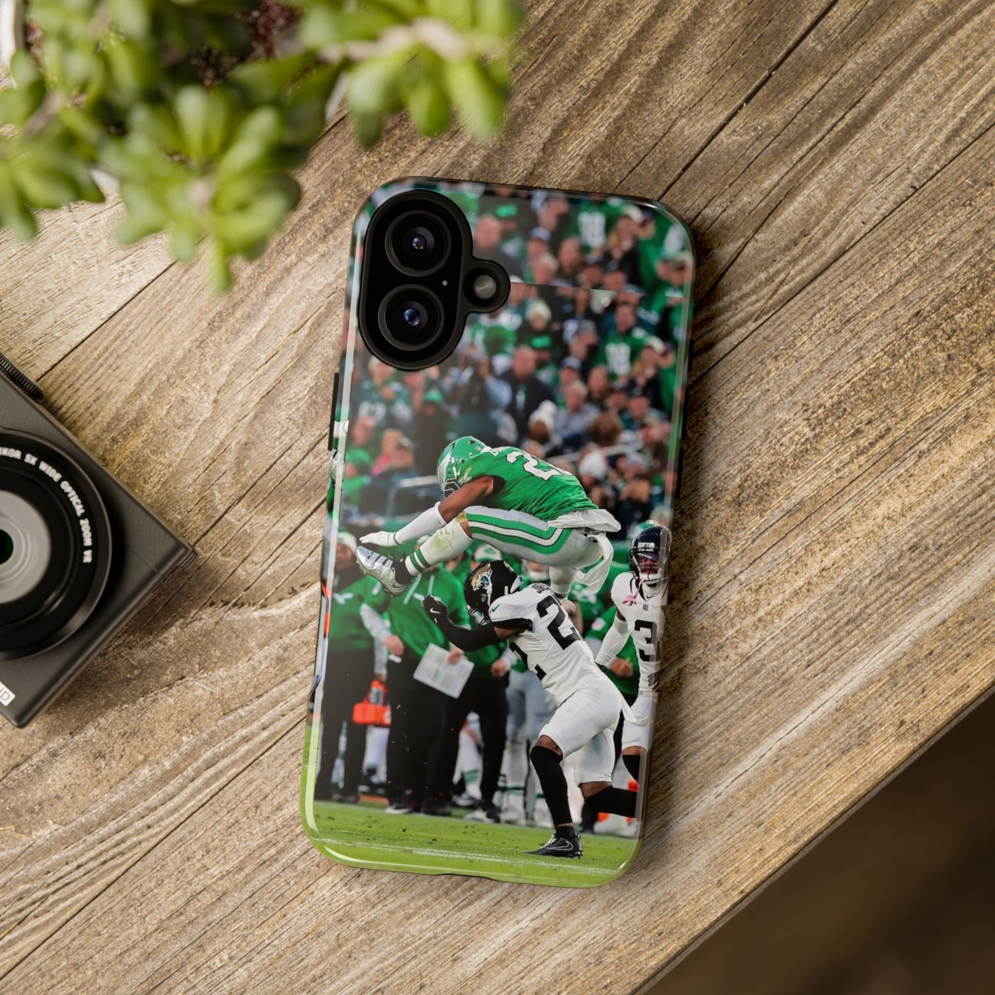 Saquon Barkley The Huddle Eagles Football Tough Cases for iPhones, Samsung, and Pixel