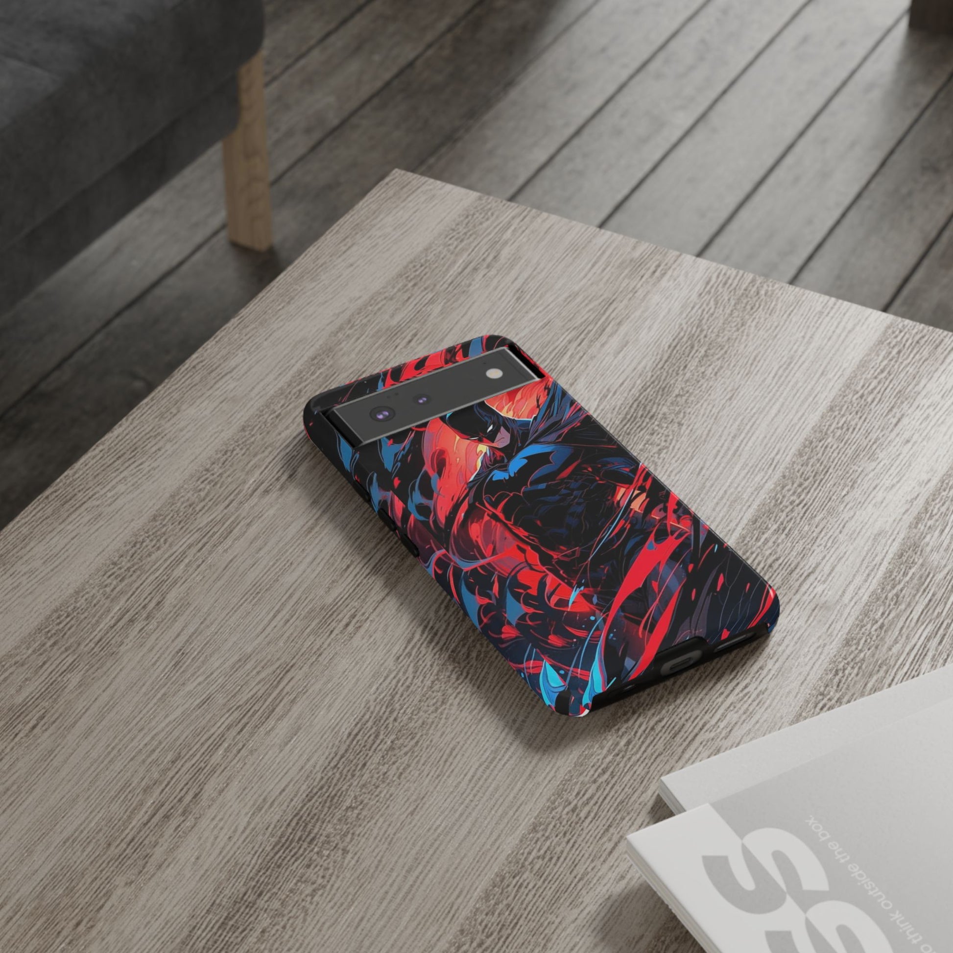 The Dark Knight Batman Art Tough Cases for iPhones, Samsung, and Pixel