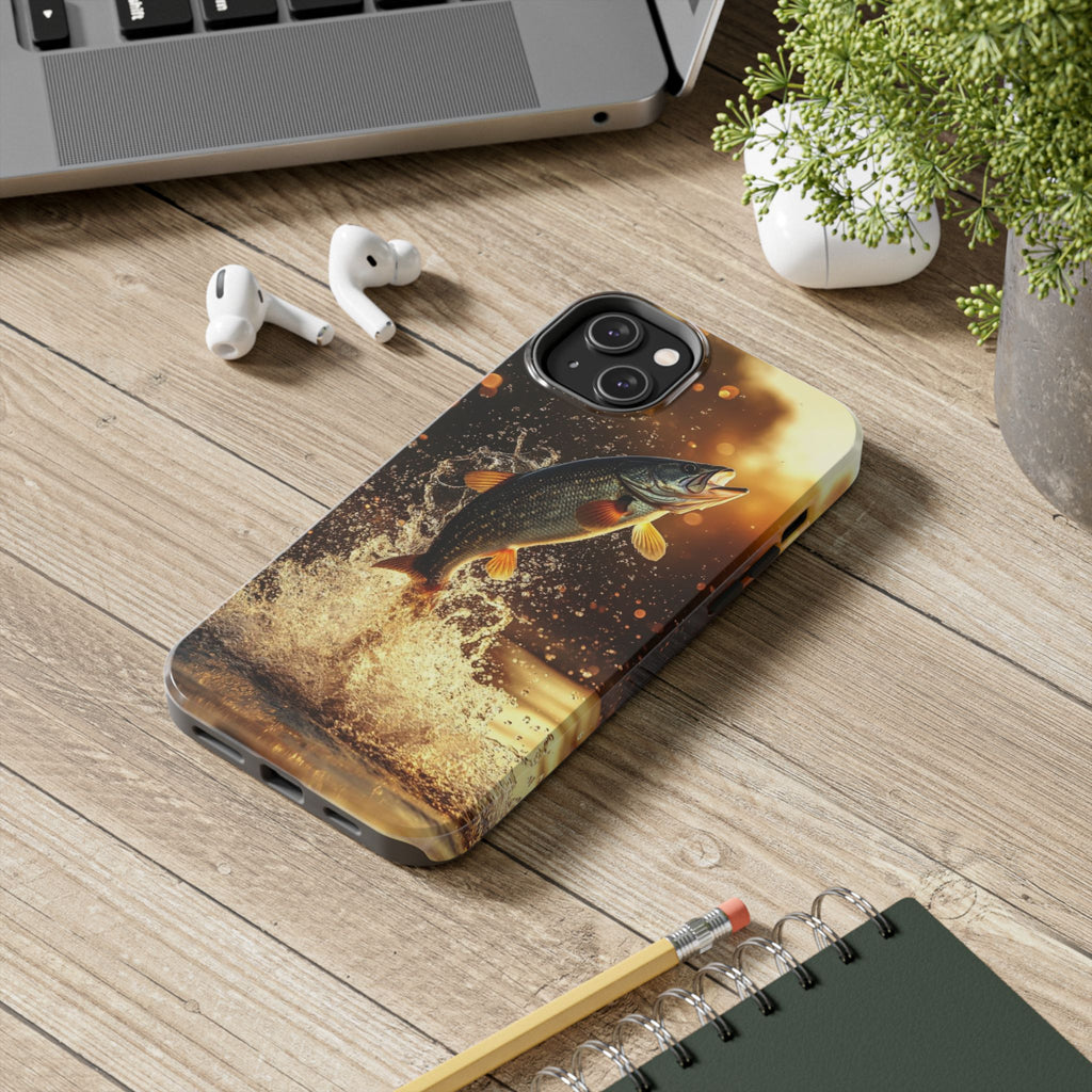 Jumping Bass Fish Theme Phone Cases for iPhones & Samsung Phones