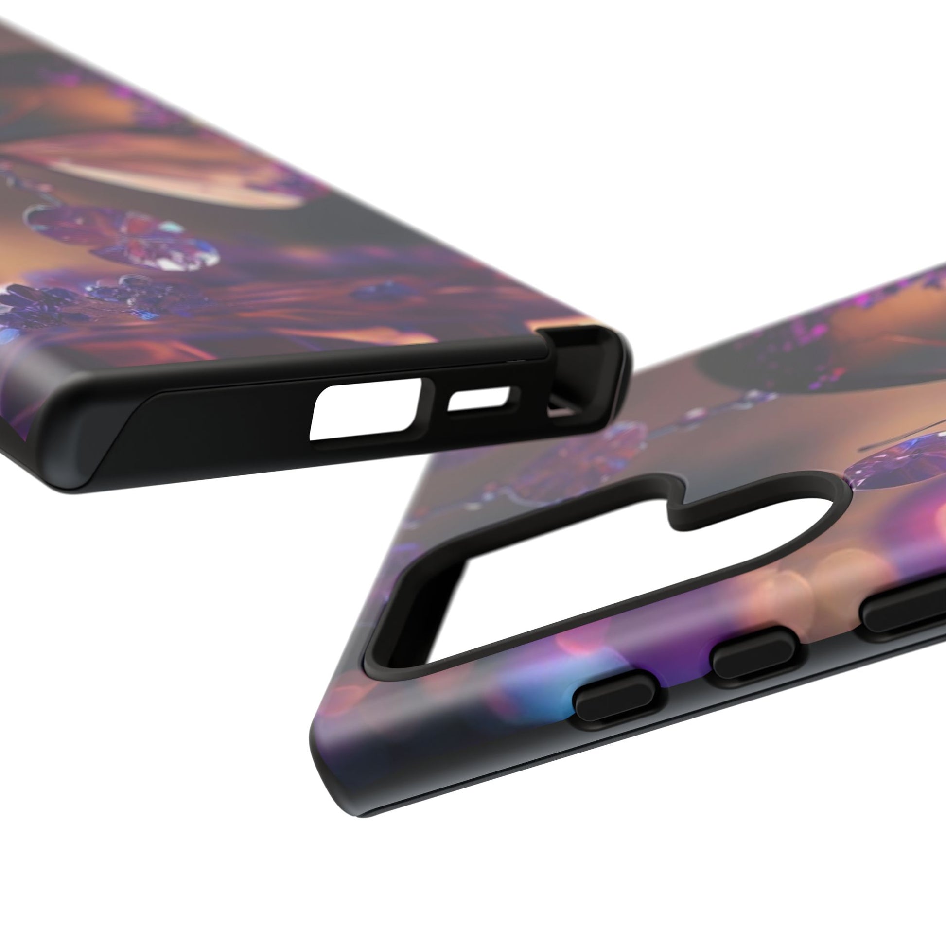 Purple Butterfly Tough Cases for iPhones, Samsung, and Pixel