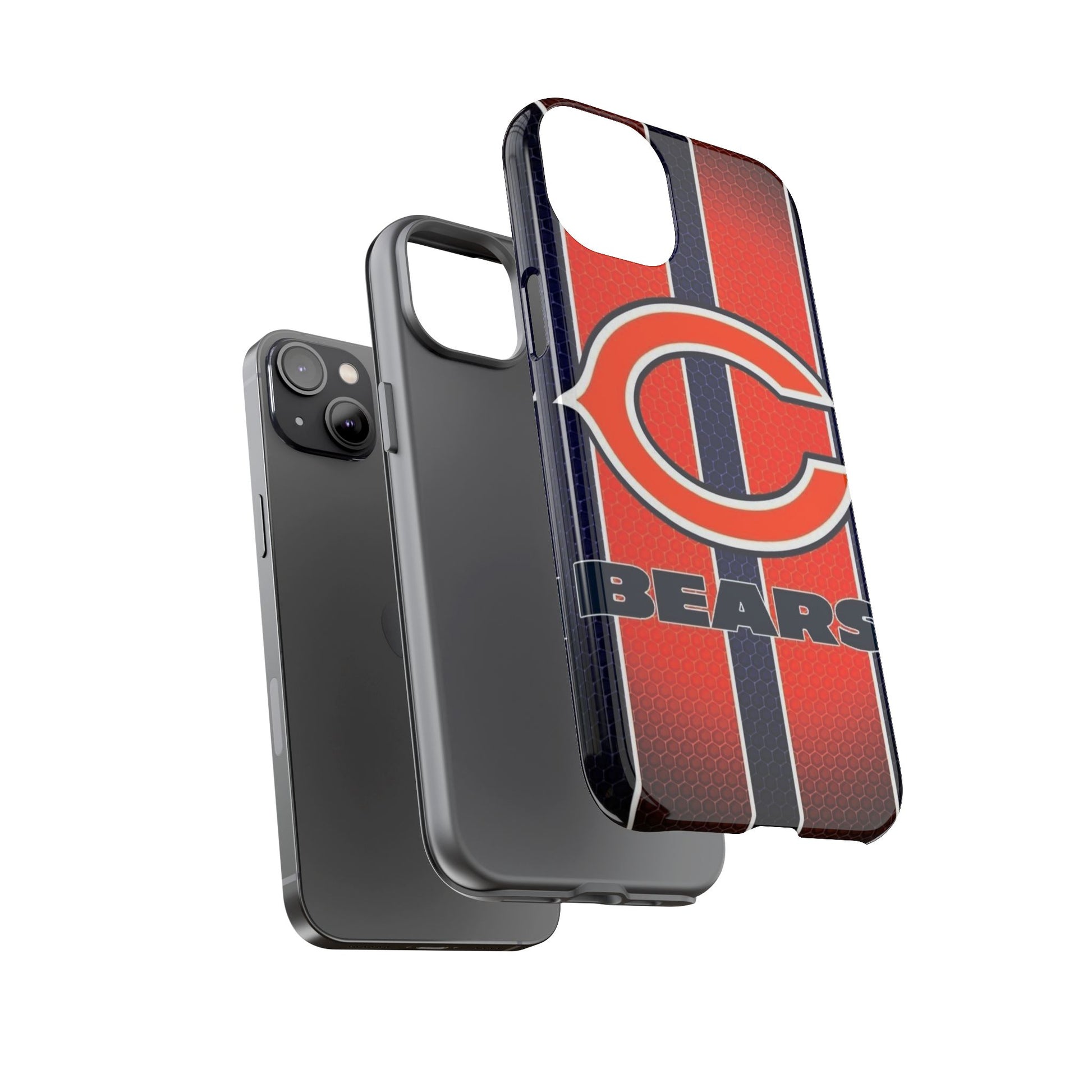 Chicago Bears Stripes Football Phone Case, Tough Cases for iPhones, Samsung, and Pixel