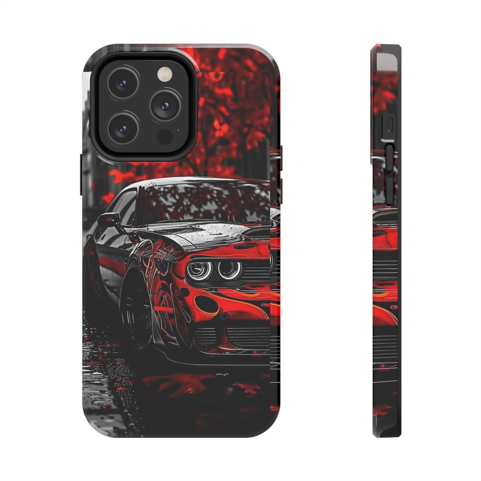 Fire Red Hell Cat Challenger Phone Cases for Iphones & Samsung Phones