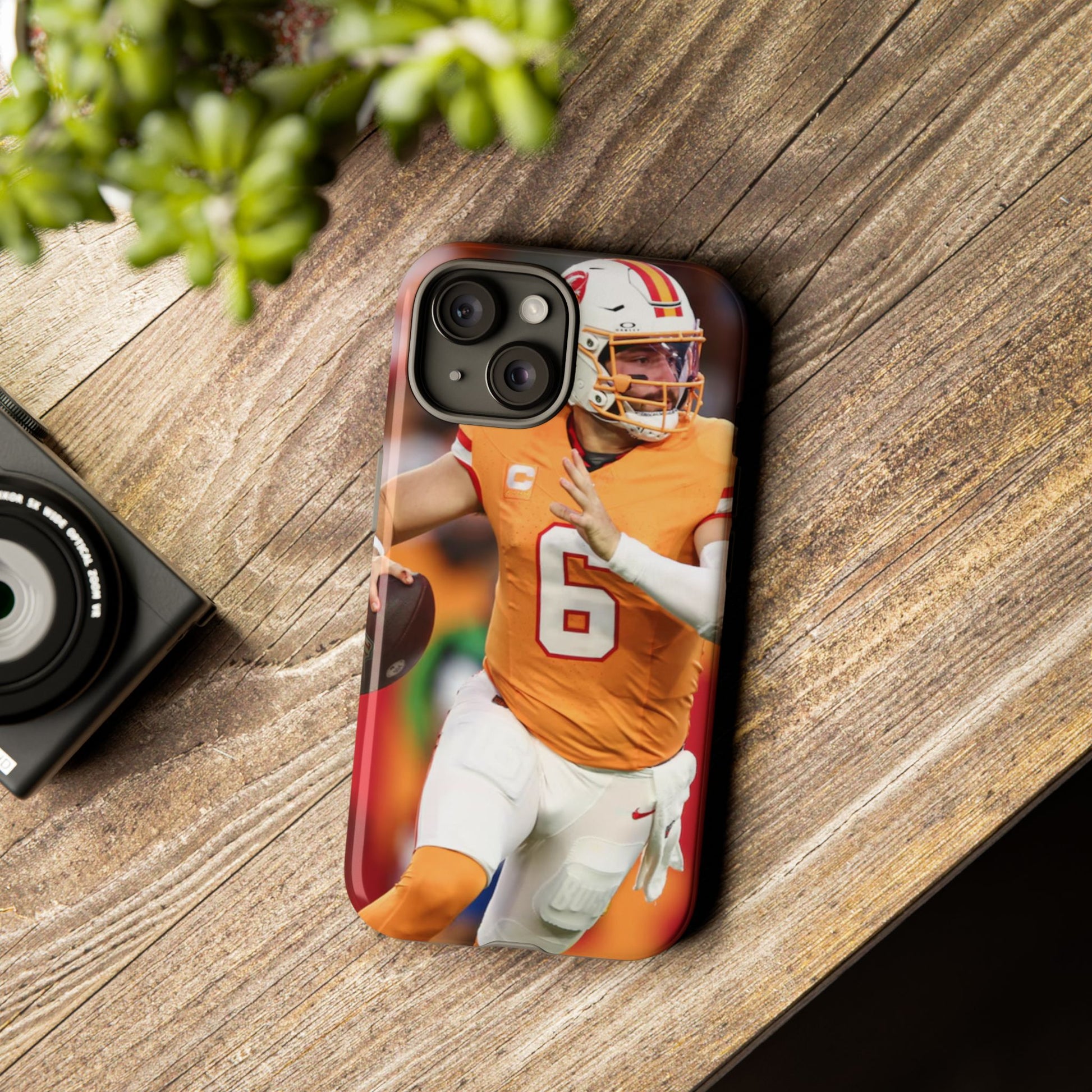 Tampa Bay Buccaneers Baker Mayfield Football Tough Cases for iPhones, Samsung, and Pixel