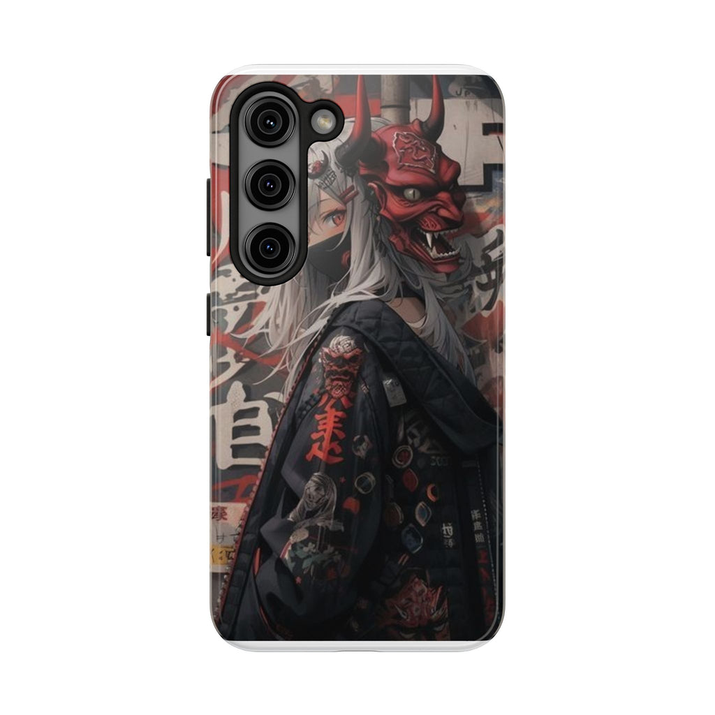 Anime Kabuki Mask Theme Phone Cases for Iphones & Samsung Durable