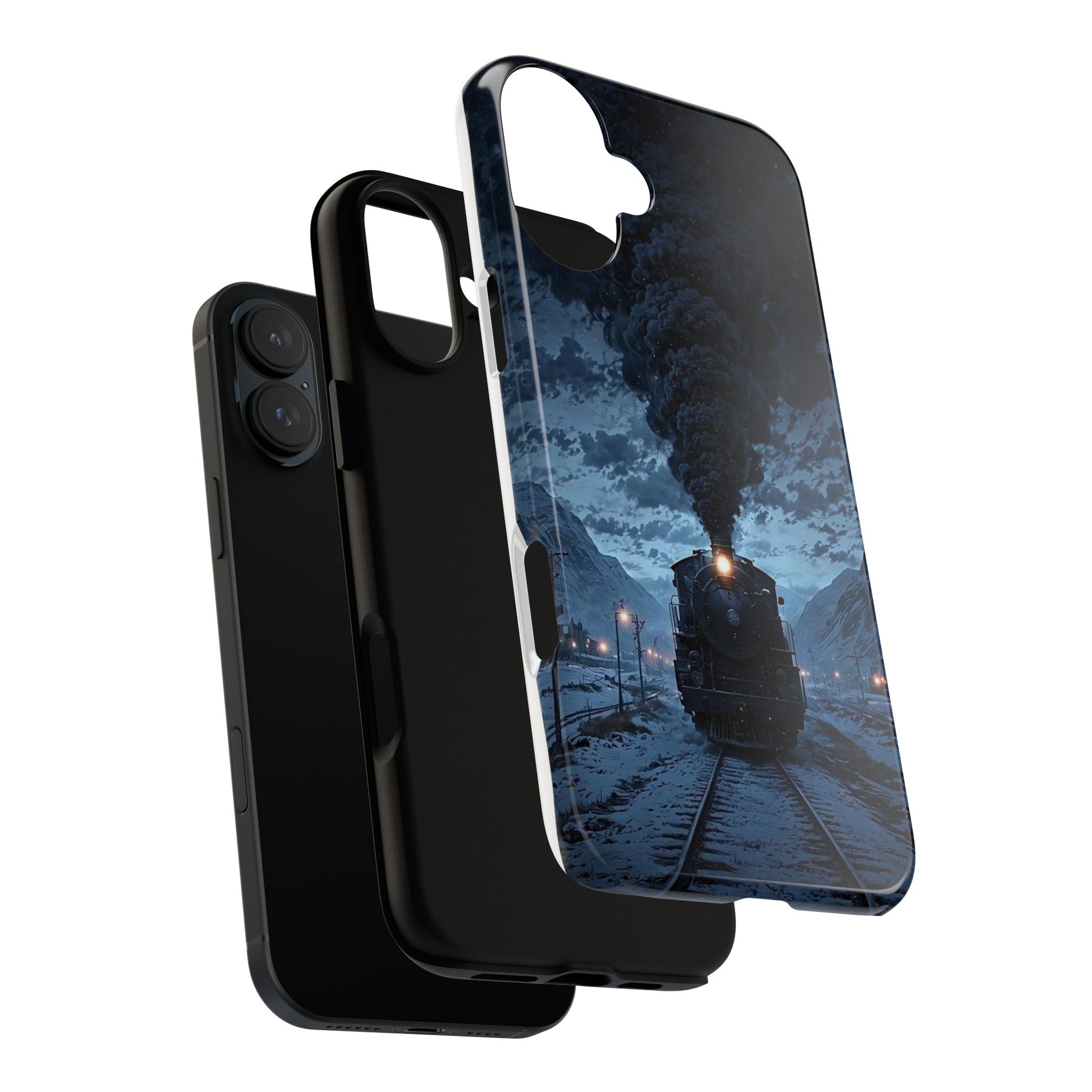 Steam Engine Train Themed Tough Cases for iPhones, Samsung, and Pixel