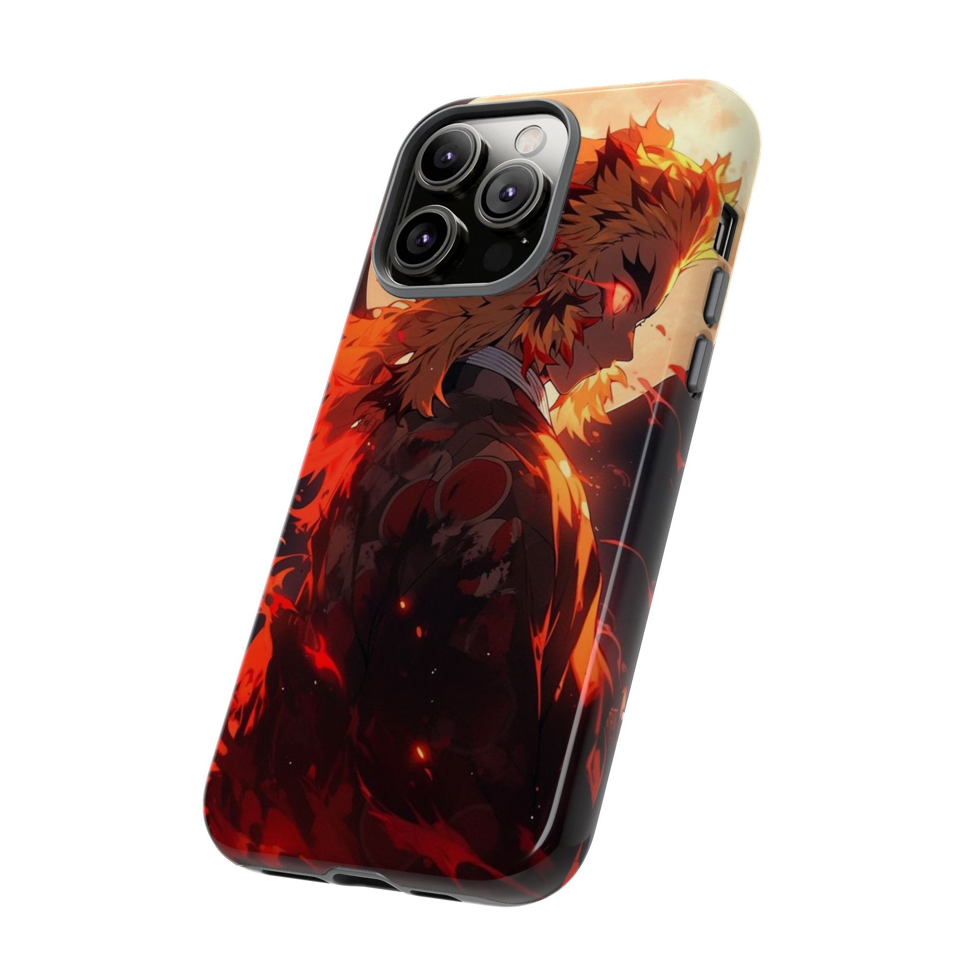 Demon Sl;ayer Rengoku Anime Phone Case, Tough Cases for iPhones, Samsung, and Pixel