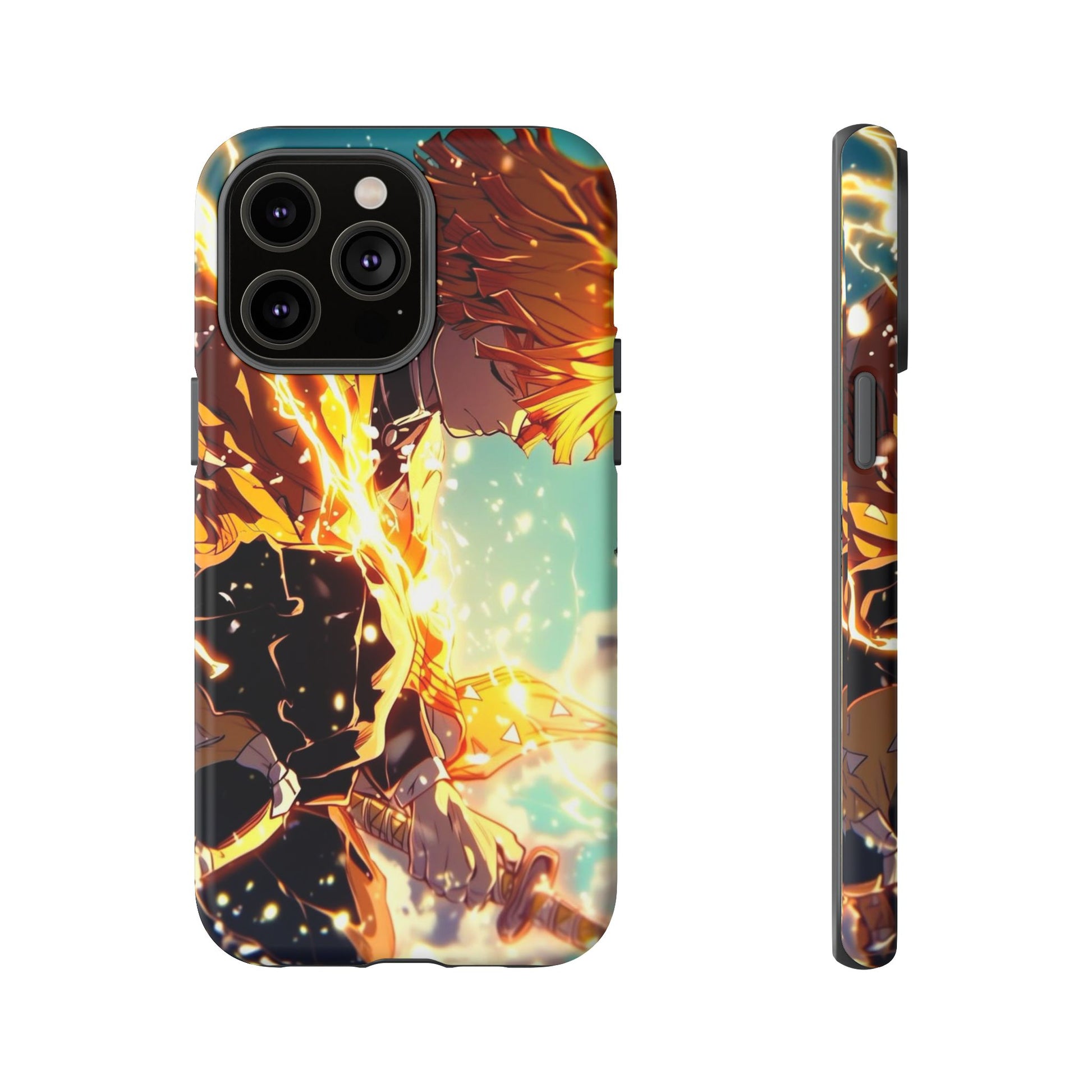 Demon Slayer Zenitsu Anime Theme Phone Case, Tough Cases for iPhones, Samsung, and Pixel