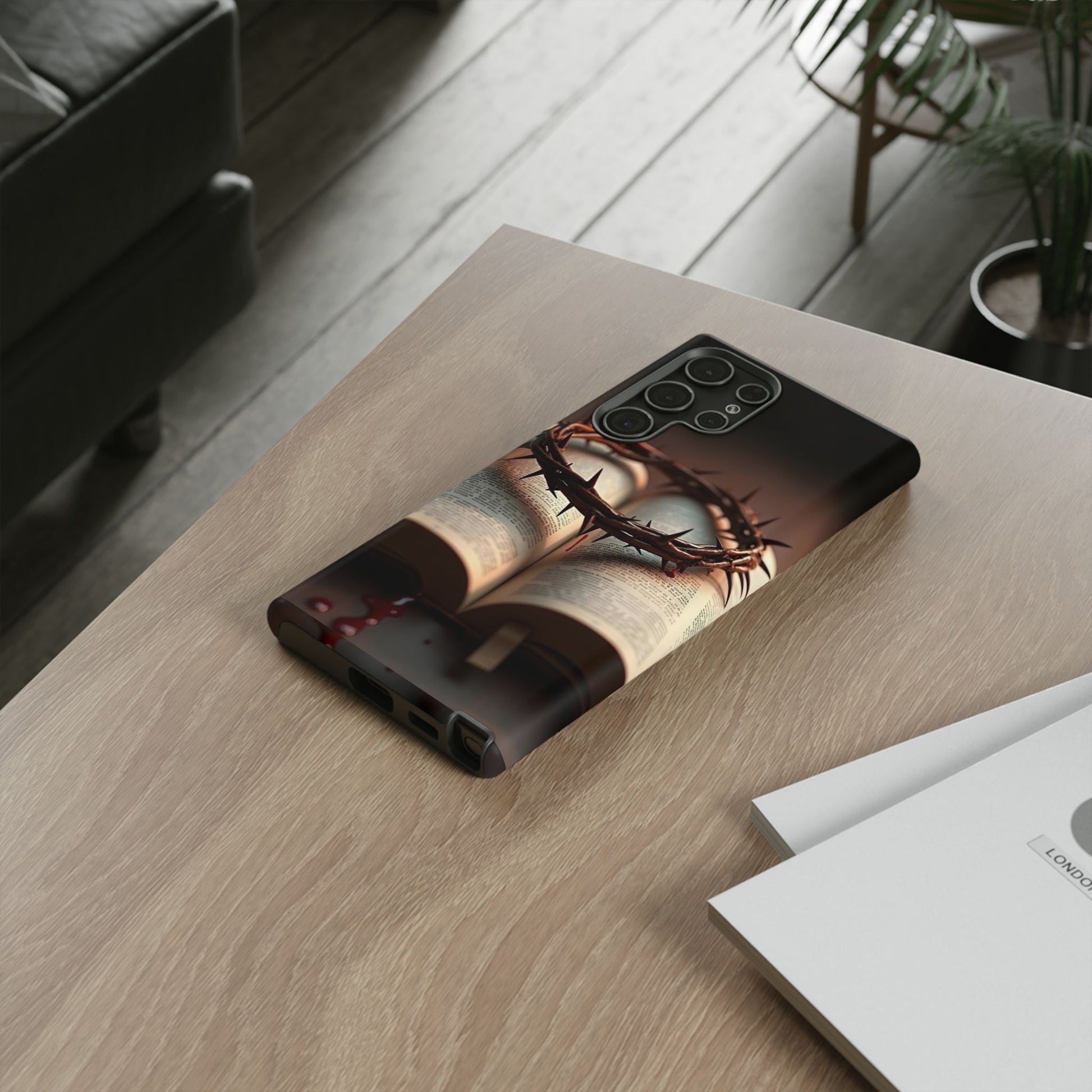 Crown of Thorns and Bible Christian Tough Cases for iPhones, Samsung, and Pixel
