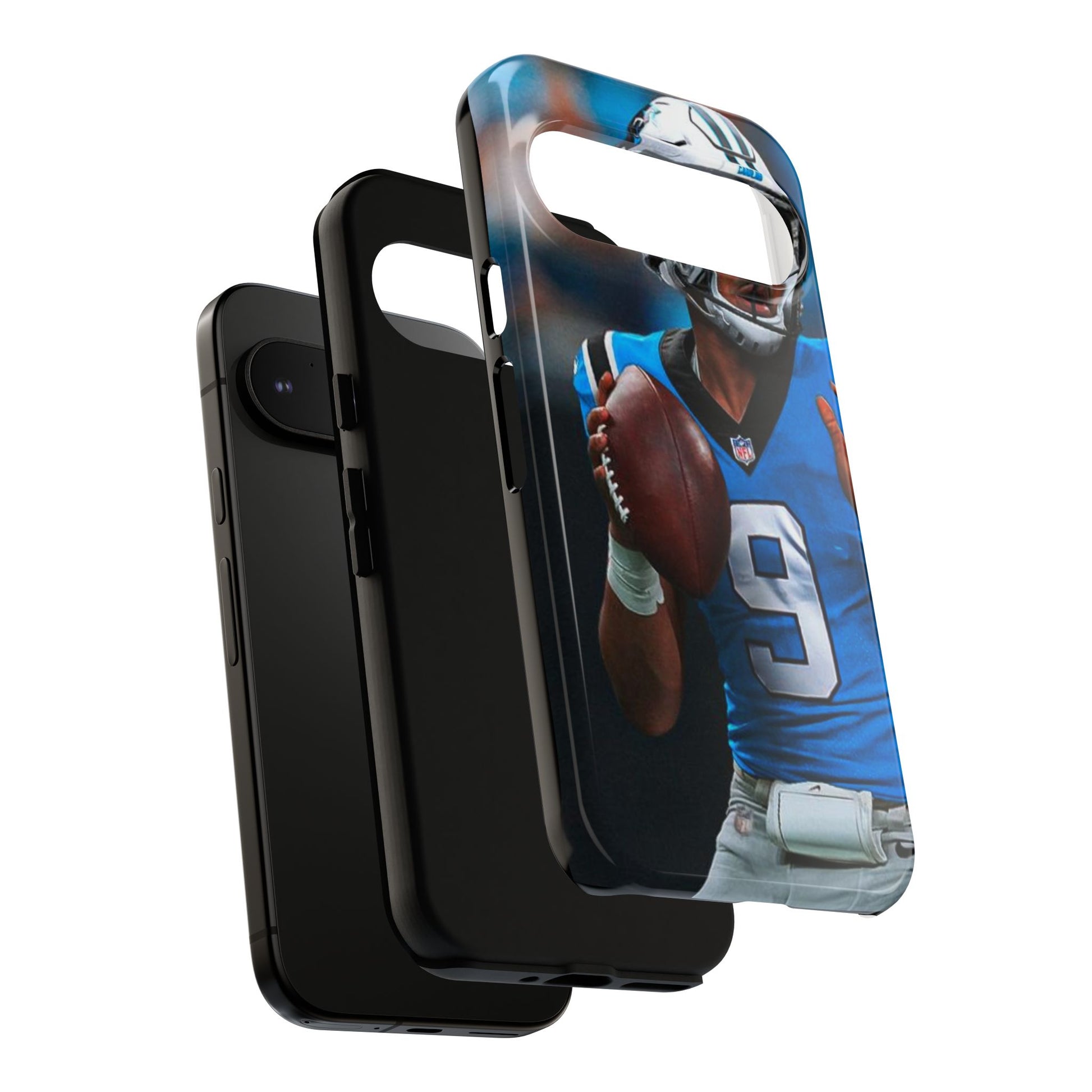 Carolina Panthers Bryce Young Football Tough Cases for iPhones, Samsung, and Pixel
