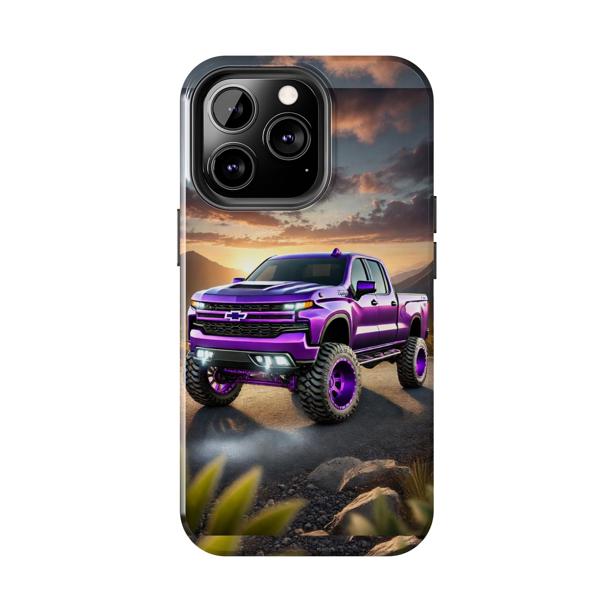 Purple Silverado art Phone Cases for Iphones & Samsung Phones Durable
