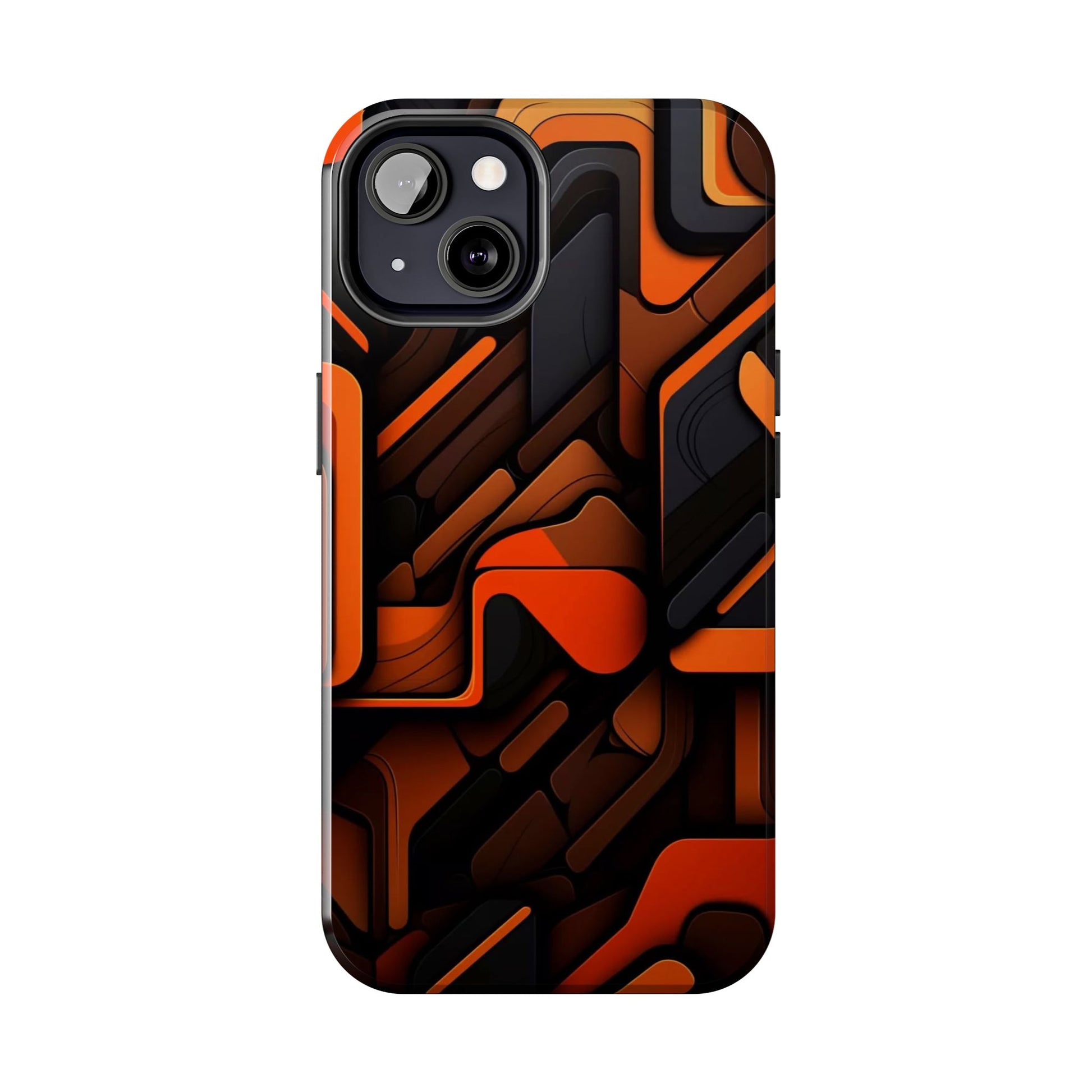 Orange Abstract Art Design Phone Case for Select iPhones & Samsung Galaxy Phones