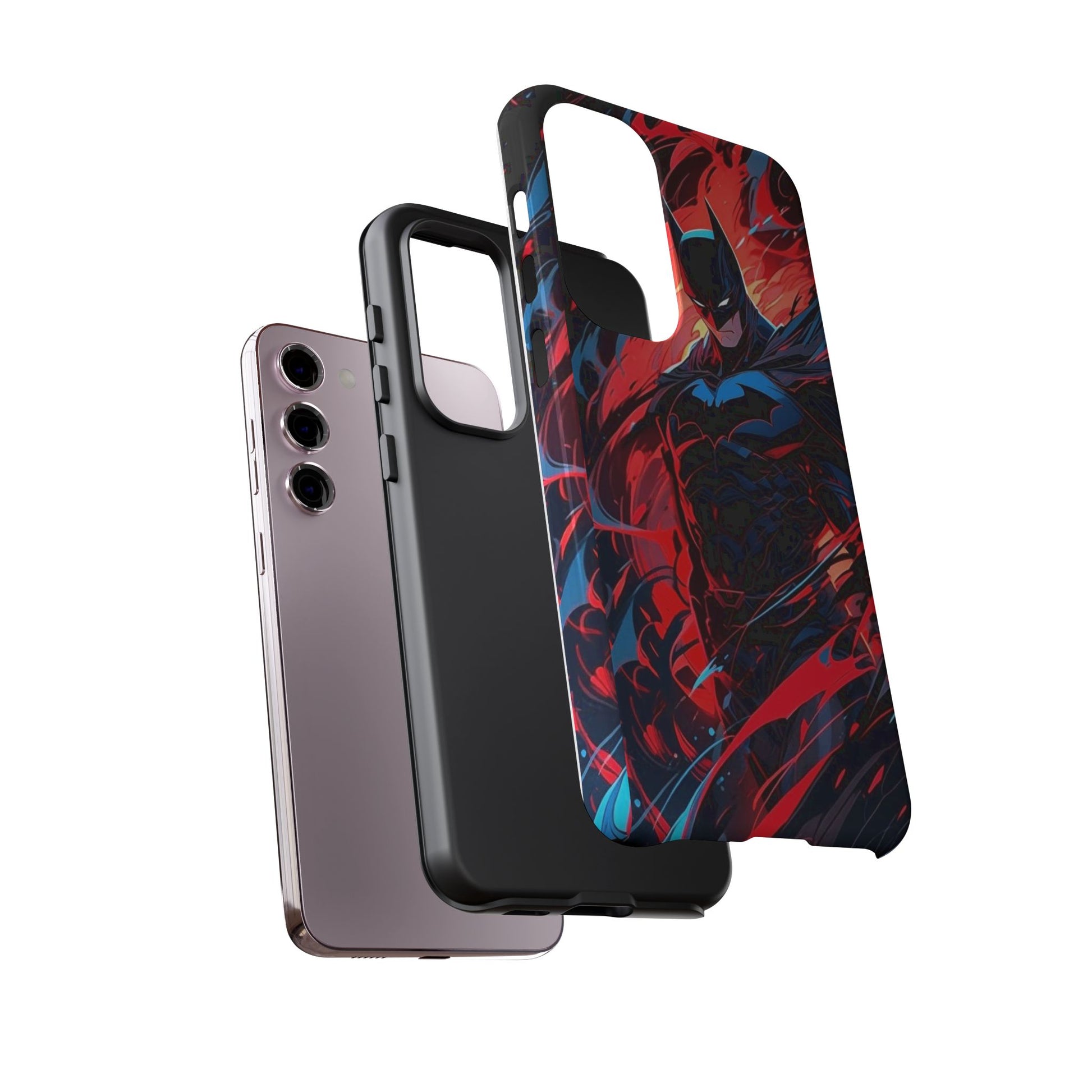 The Dark Knight Batman Art Tough Cases for iPhones, Samsung, and Pixel