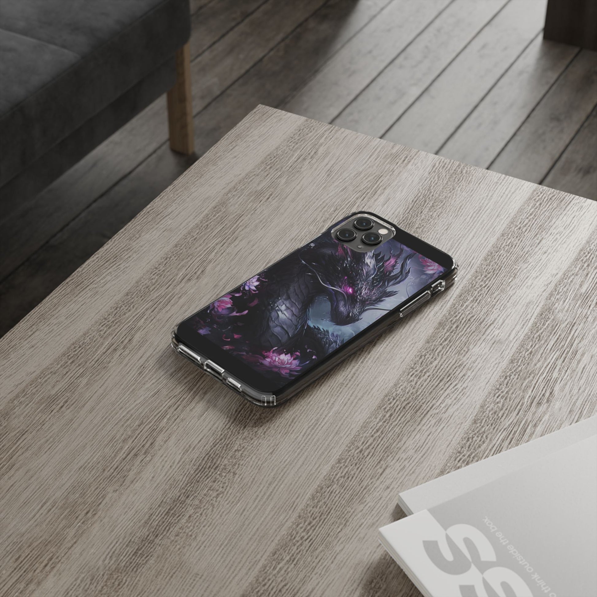 Phone Cases, Purple Dragon Design, iPhone Samsung Case, Protective Cover, Unique