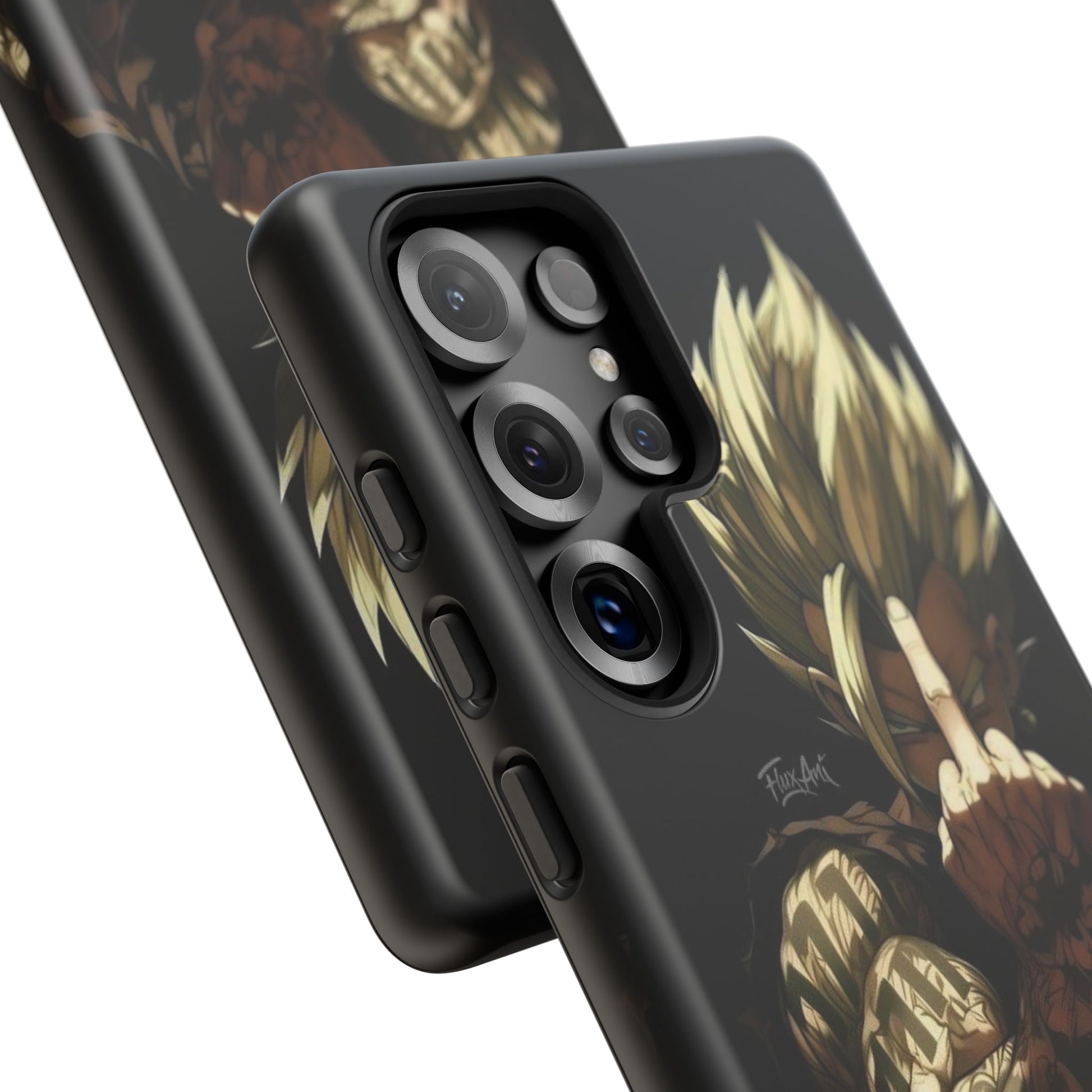 Middle Finger SS Goku Dragon Ball Z Tough Cases for iPhones, Samsung, and Pixel
