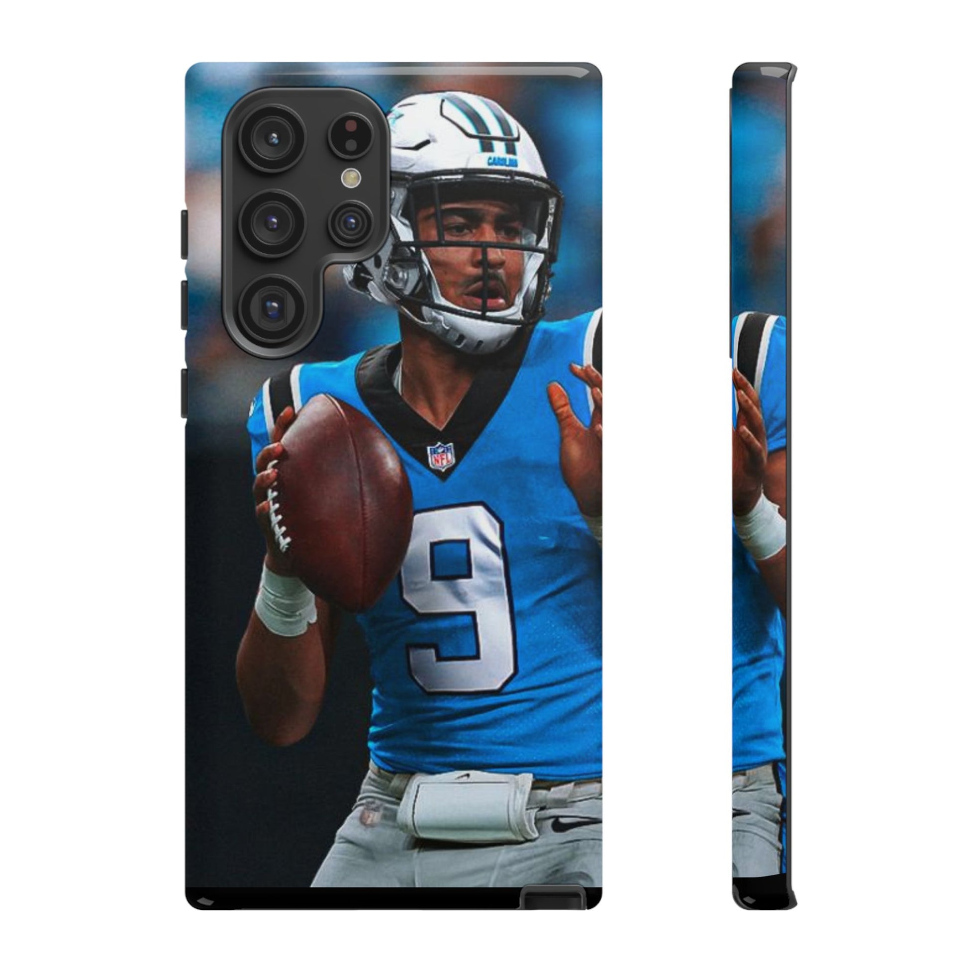 Carolina Panthers Bryce Young Football Tough Cases for iPhones, Samsung, and Pixel