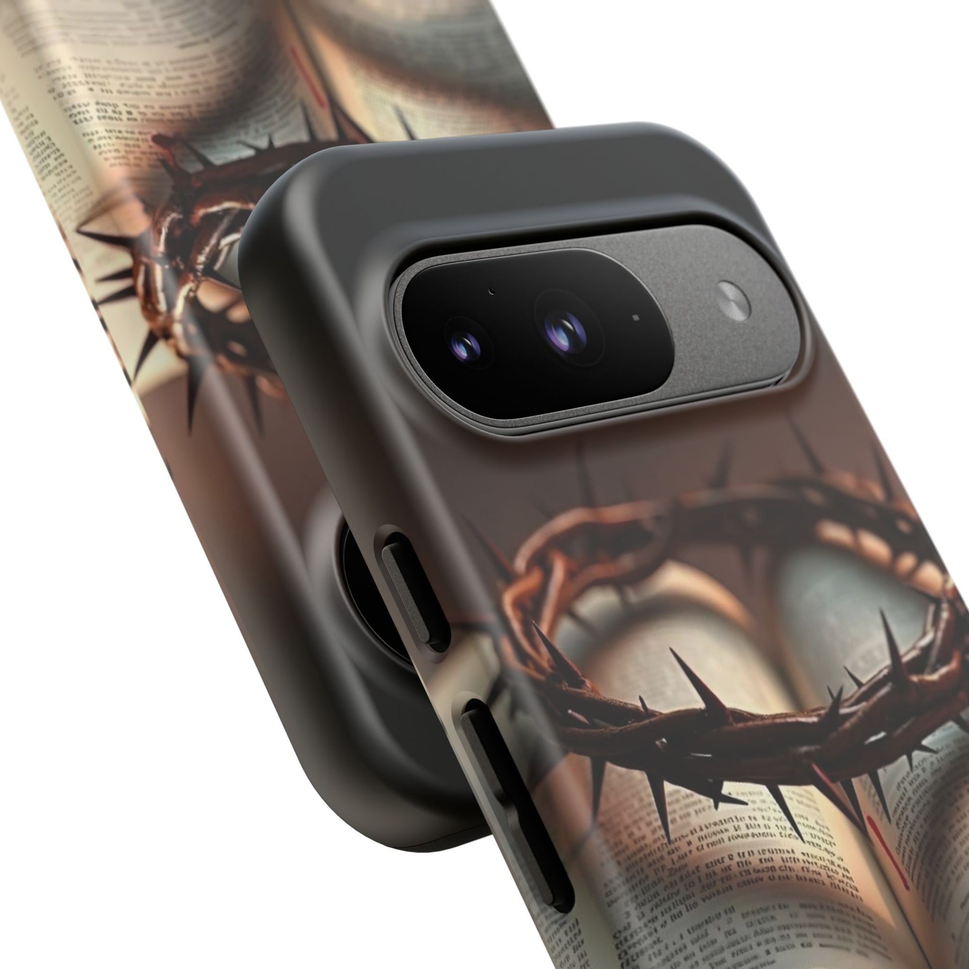 Crown of Thorns and Bible Christian Tough Cases for iPhones, Samsung, and Pixel