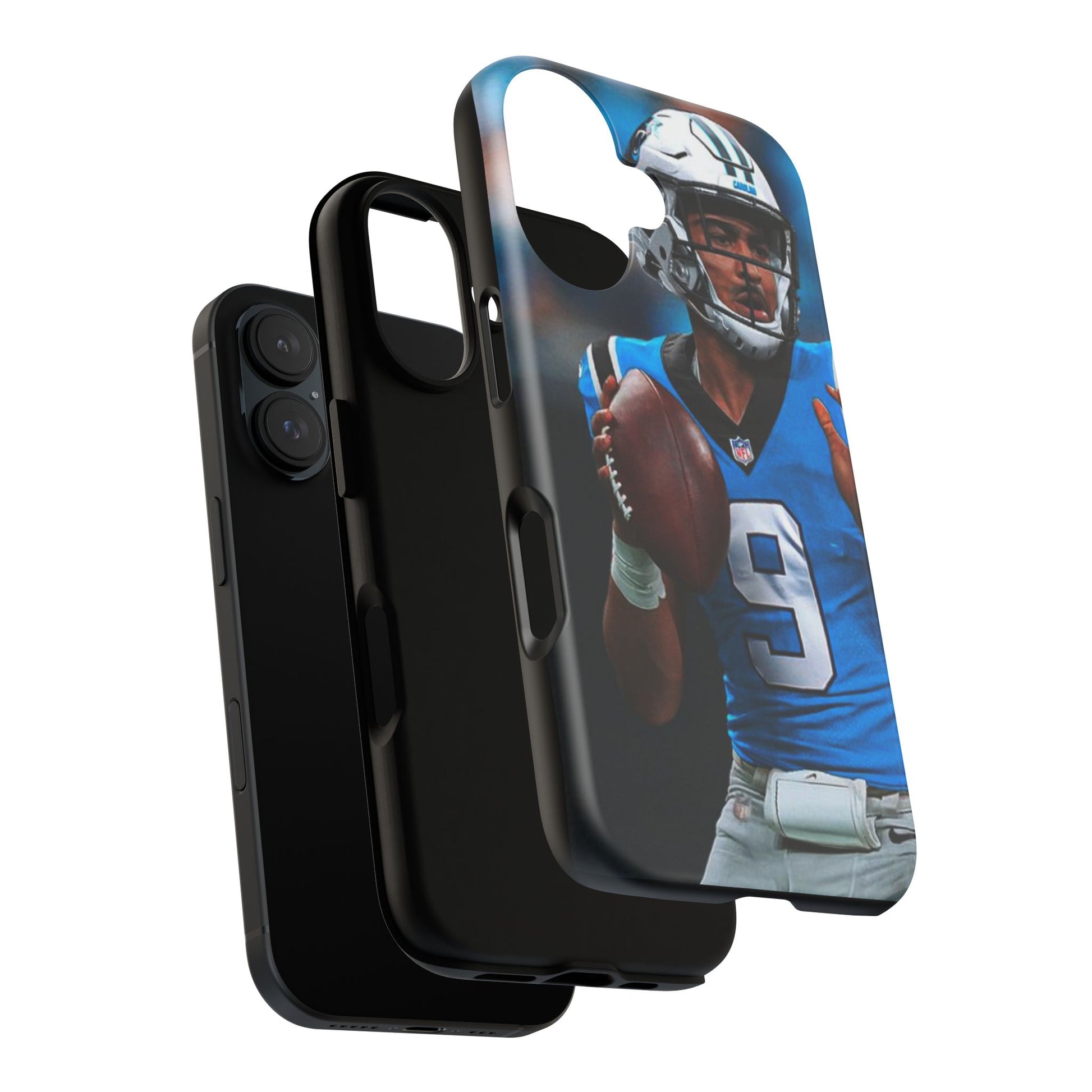 Carolina Panthers Bryce Young Football Tough Cases for iPhones, Samsung, and Pixel