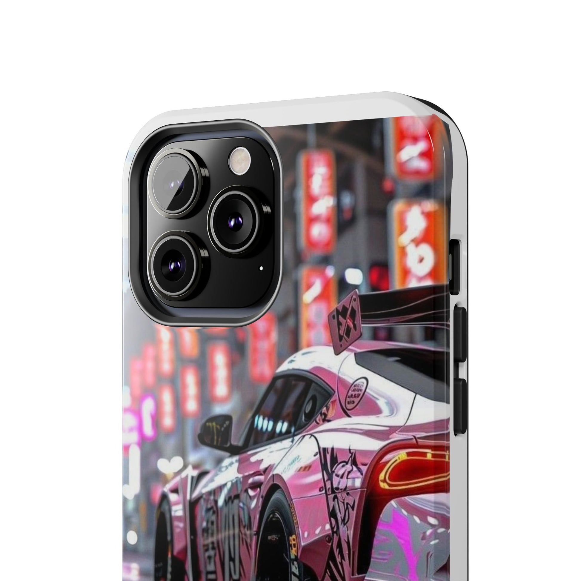 Pink Sports Car Tough Phone Cases for Iphones & Samsung Phones Durable