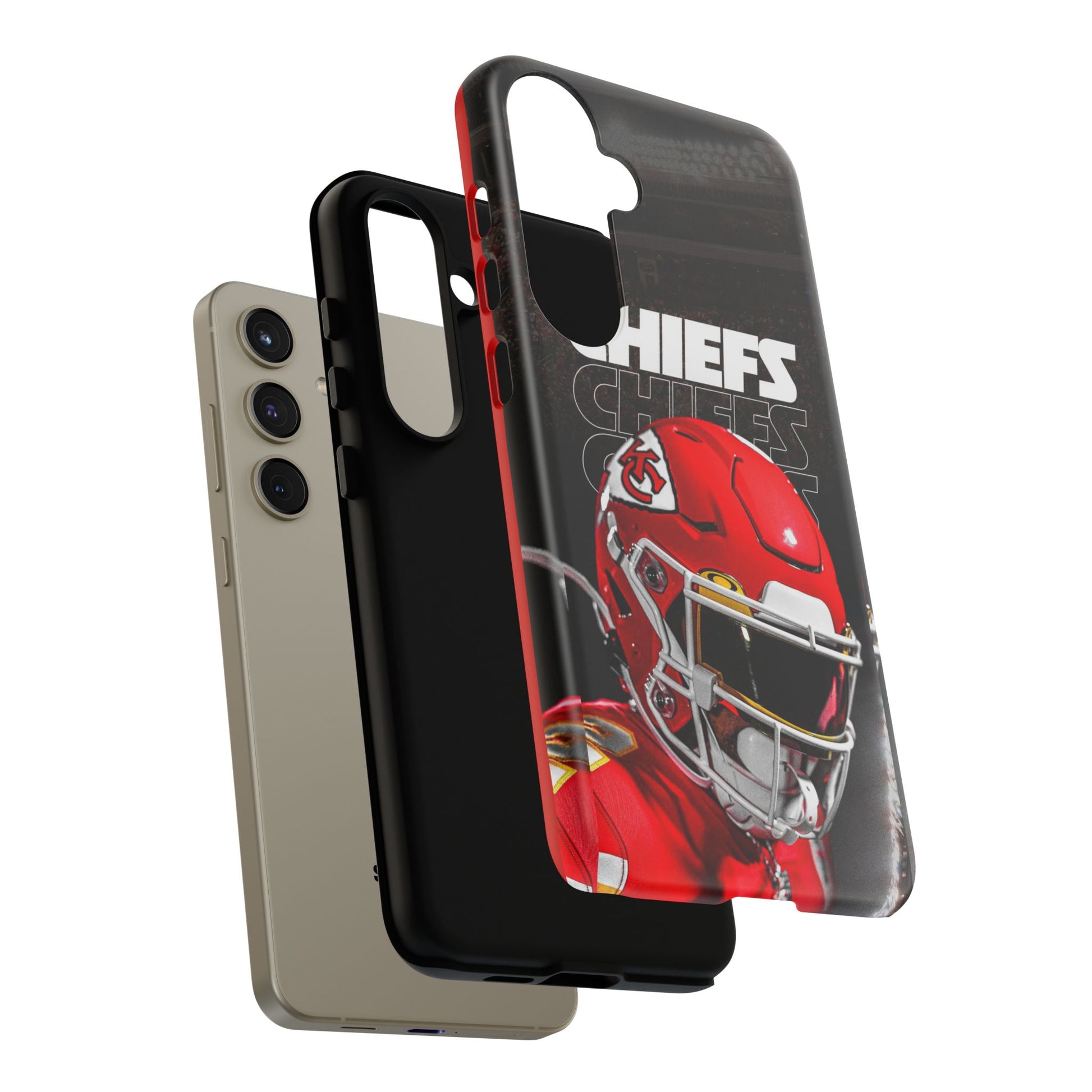 Kansas City Chiefs Football Helmet Logo Tough Cases for iPhones, Samsung, and Pixel