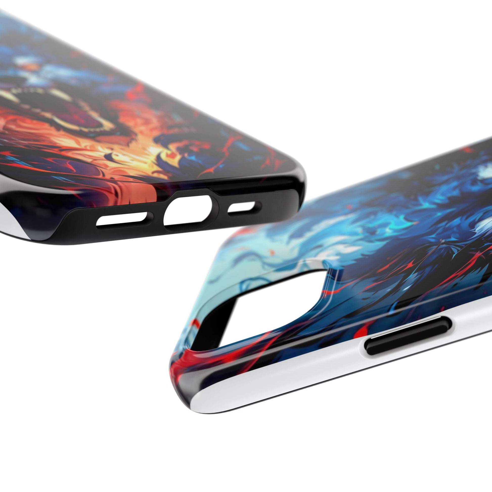 Aggressive Wolf Art Themed Tough Phone Cases for Iphones & Samsung Phones