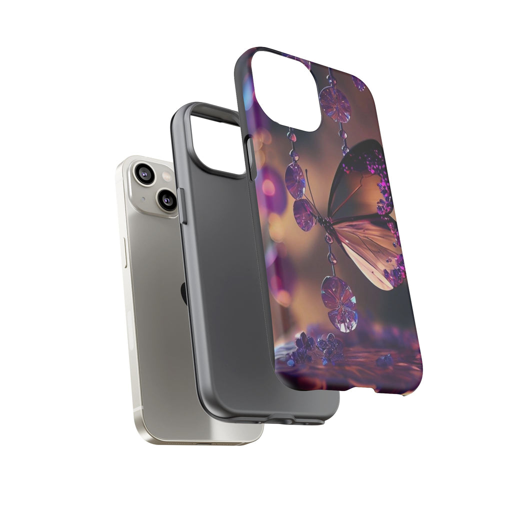 Purple Butterfly Tough Cases for iPhones, Samsung, and Pixel