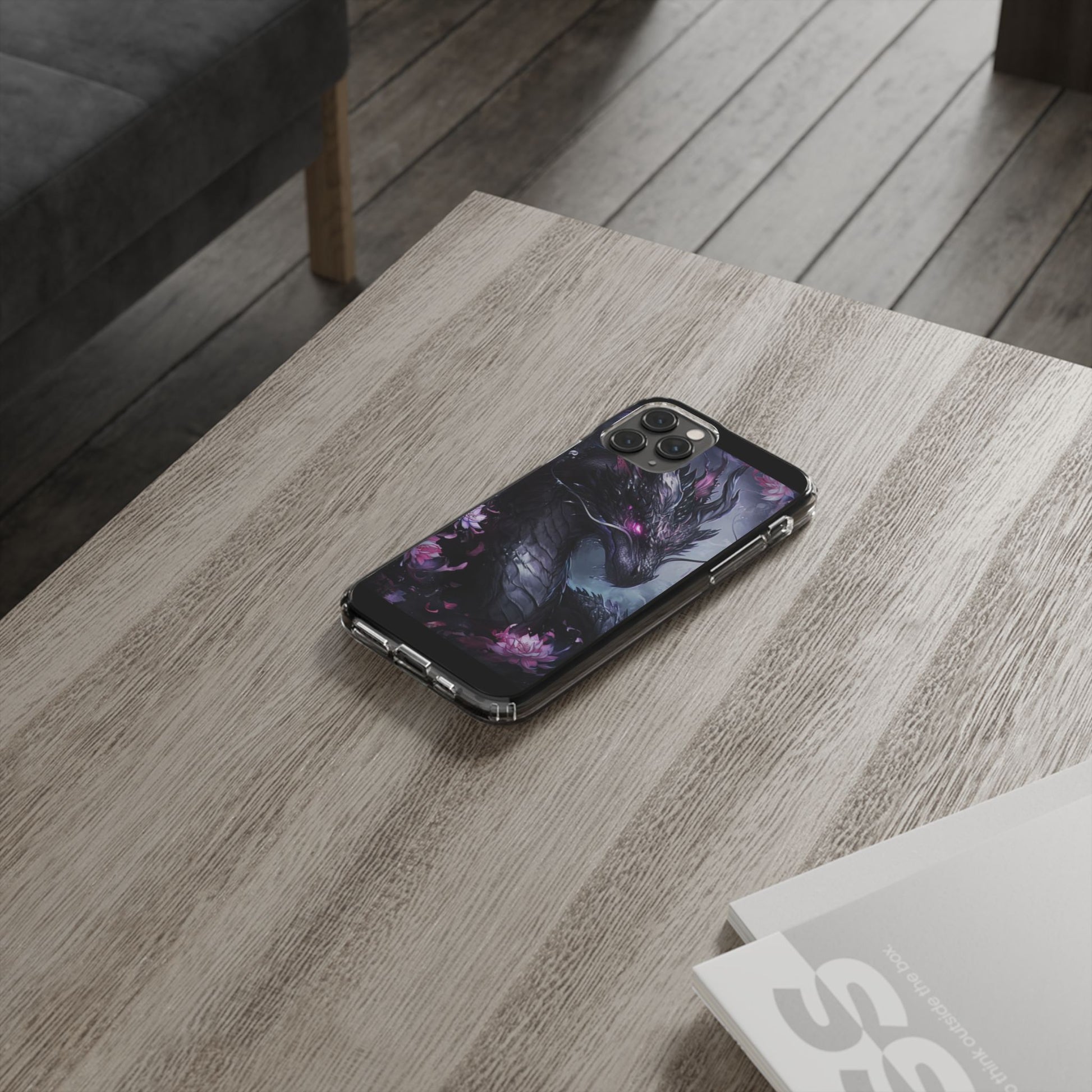 Phone Cases, Purple Dragon Design, iPhone Samsung Case, Protective Cover, Unique