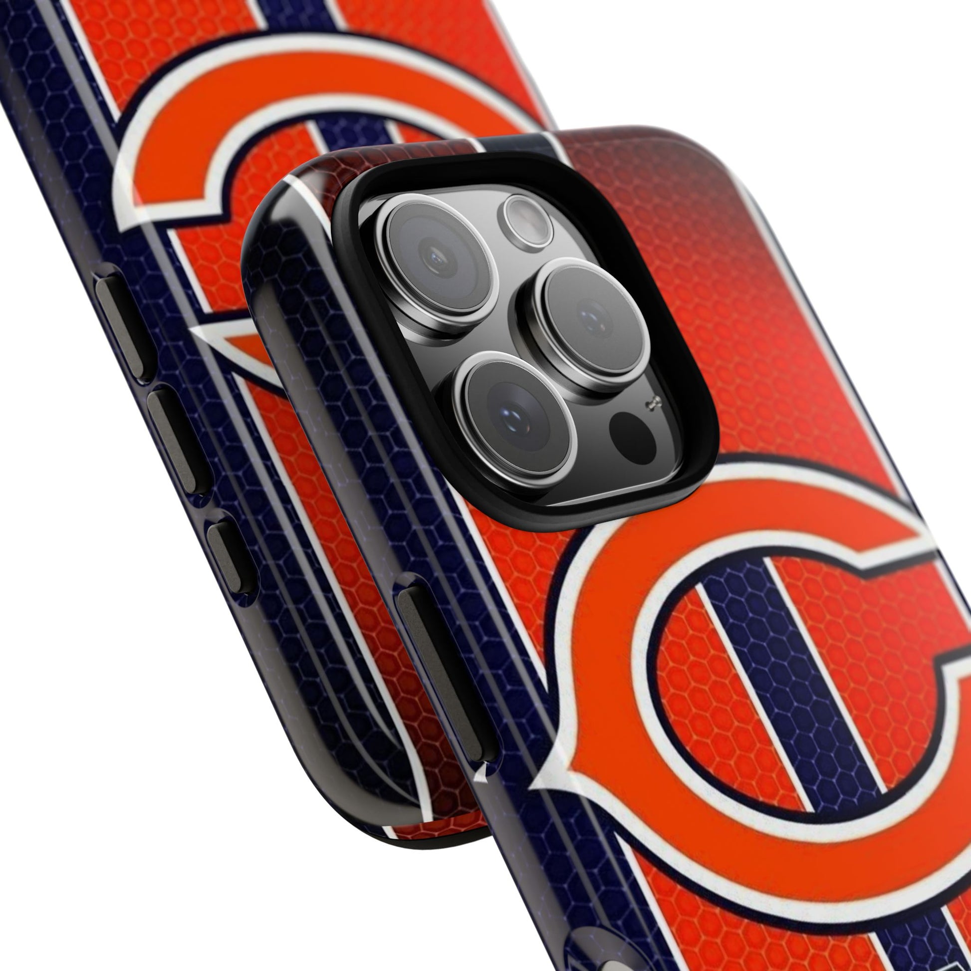 Chicago Bears Stripes Football Phone Case, Tough Cases for iPhones, Samsung, and Pixel