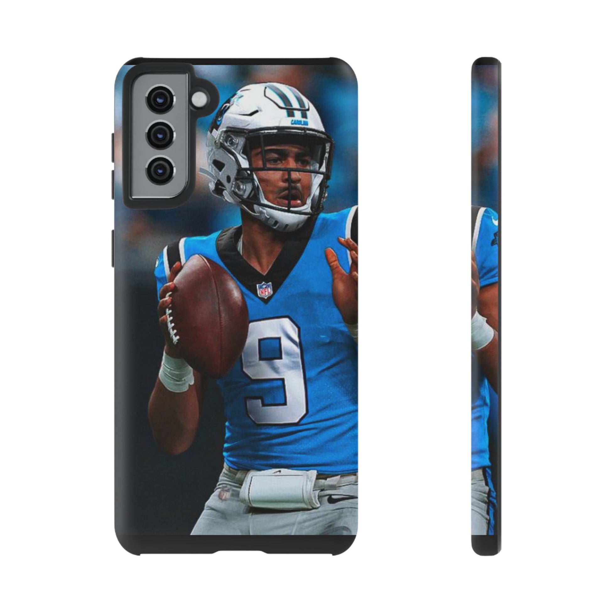 Carolina Panthers Bryce Young Football Tough Cases for iPhones, Samsung, and Pixel