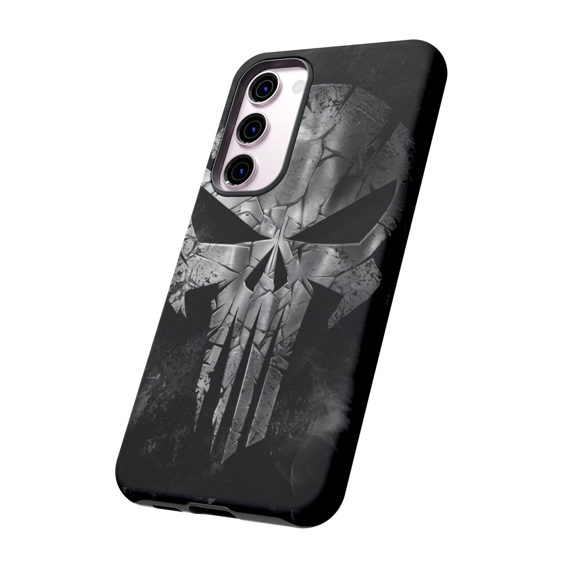 The Punisher Logo Art Tough Cases for iPhones, Samsung, and Pixel